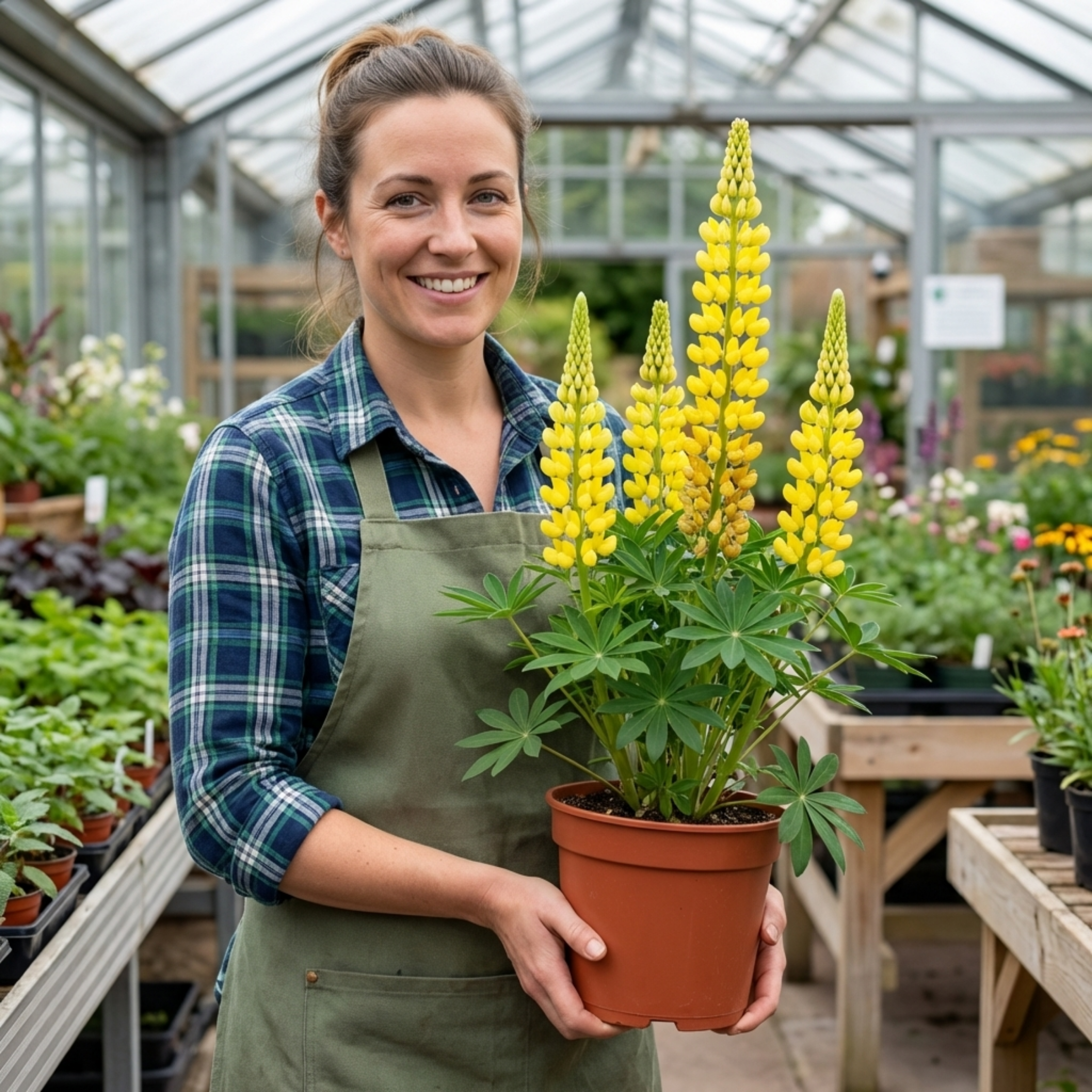 Lupinus ‘Legendary Yellow Shades’ — Hardy Herbaceous Perennial, Bee-Friendly, 1L Pot (Set of 3 or 6)