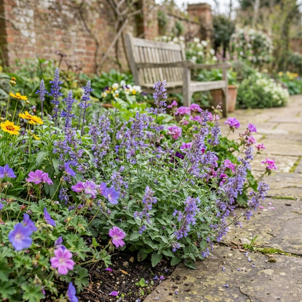 Nepeta faassenii — Catmint, Hardy Perennial, Bee-Friendly, 1L Pot (Set of 3 or 6)