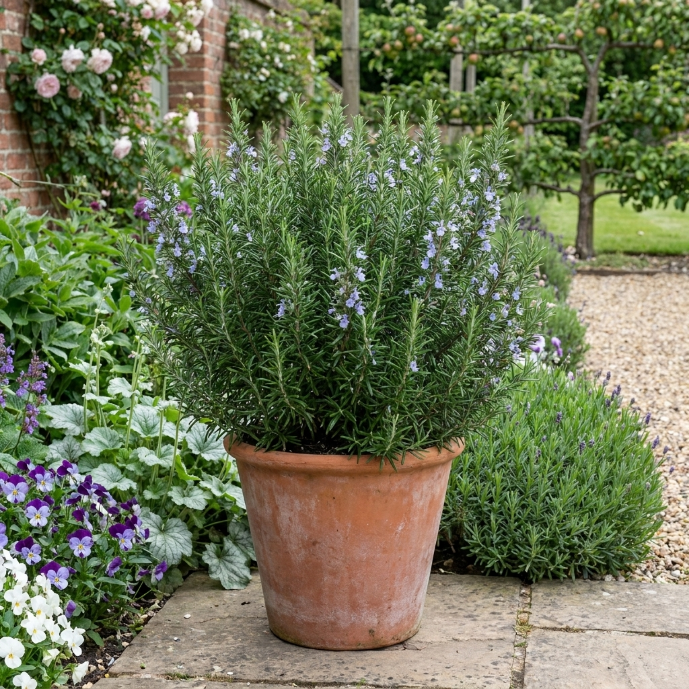 Rosemary (Salvia rosmarinus) — Hardy Evergreen Perennial Herb, Bee-Friendly, 1L Pot (Set of 3 or 6)