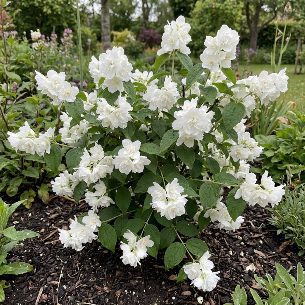 Philadelphus ‘Snowbelle Mock Orange’ — Deciduous Shrub, Bee-Friendly, 3L Pot