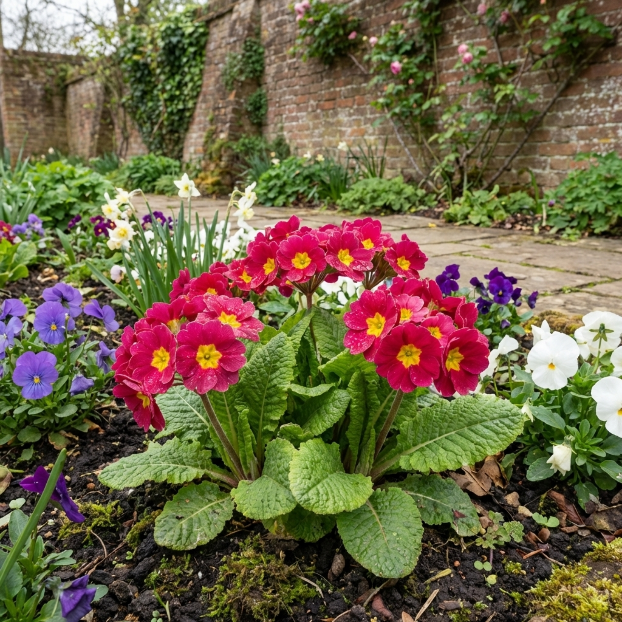 Primrose ‘Strawberry’ — Edible Plant, Bee-Friendly, 10.5cm Pot (Set of 3 or 6)