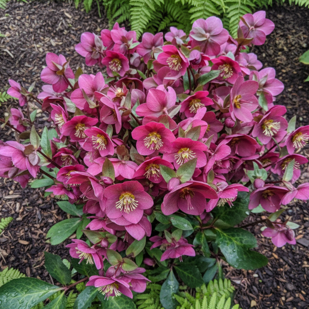 Hellebore ‘Frostkiss Anna's Red’ — Hardy Perennial, Bee-Friendly, 2L Pot