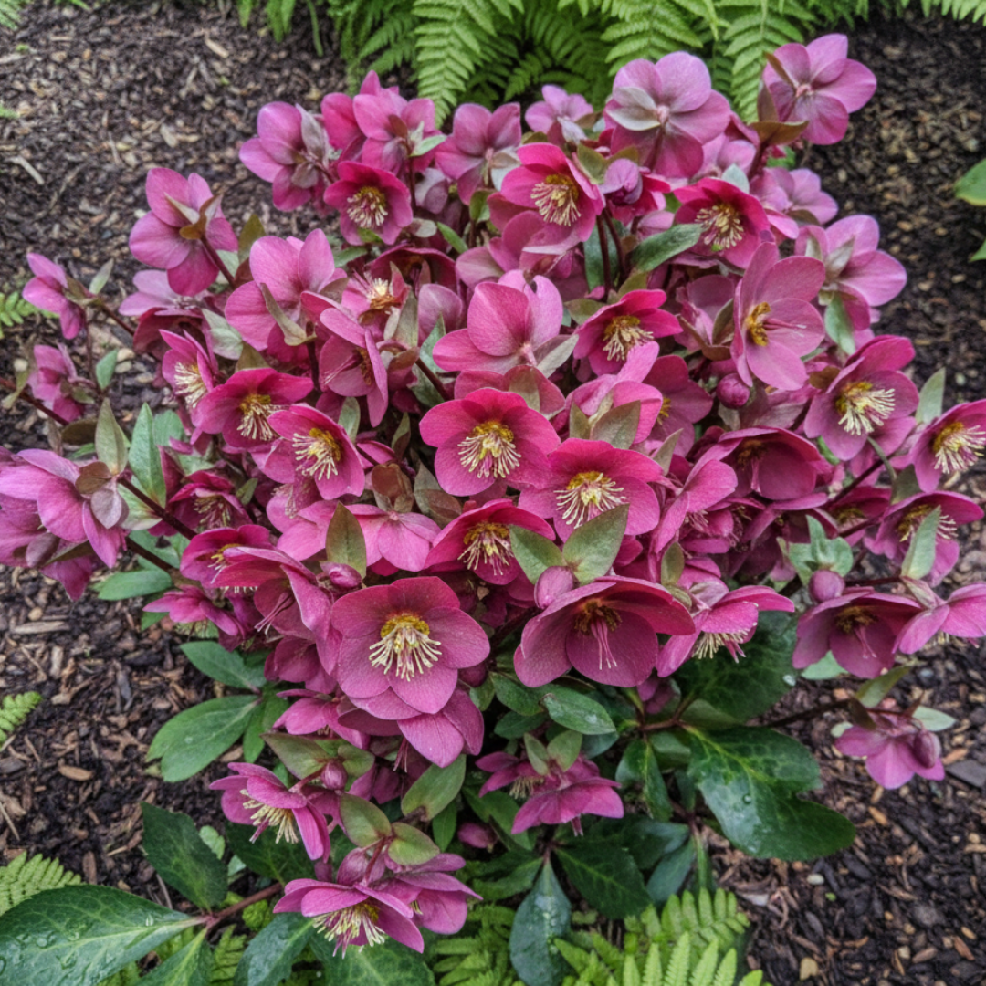 Hellebore ‘Frostkiss Anna's Red’ — Hardy Perennial, Bee-Friendly, 2L Pot