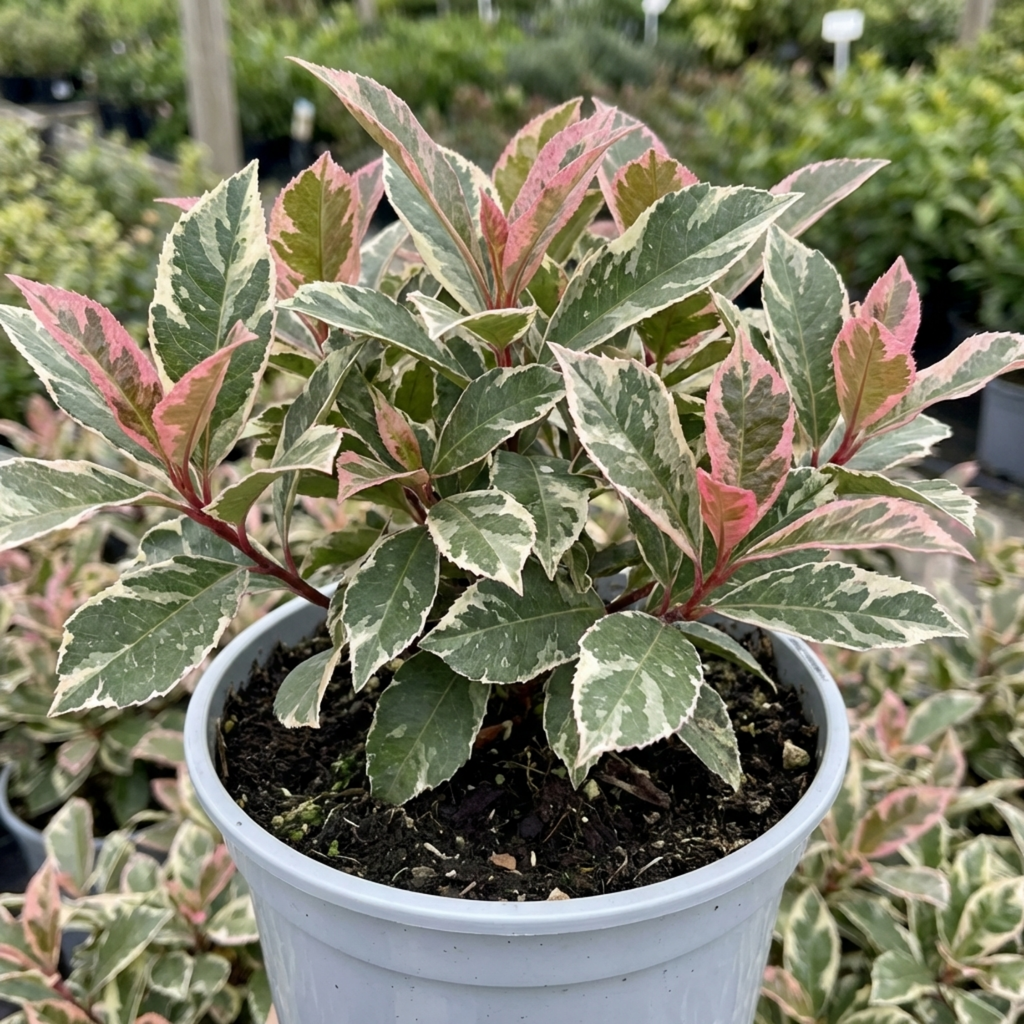 Photinia ‘Fraseri Pink Crispy’ — Evergreen Shrub, 3L Pot