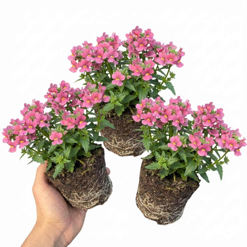 Nemesia ‘Nuvo Rose’ — Annual / Short-lived Perennial, Bee-Friendly, 10.5cm Pot (Set of 3 or 6)