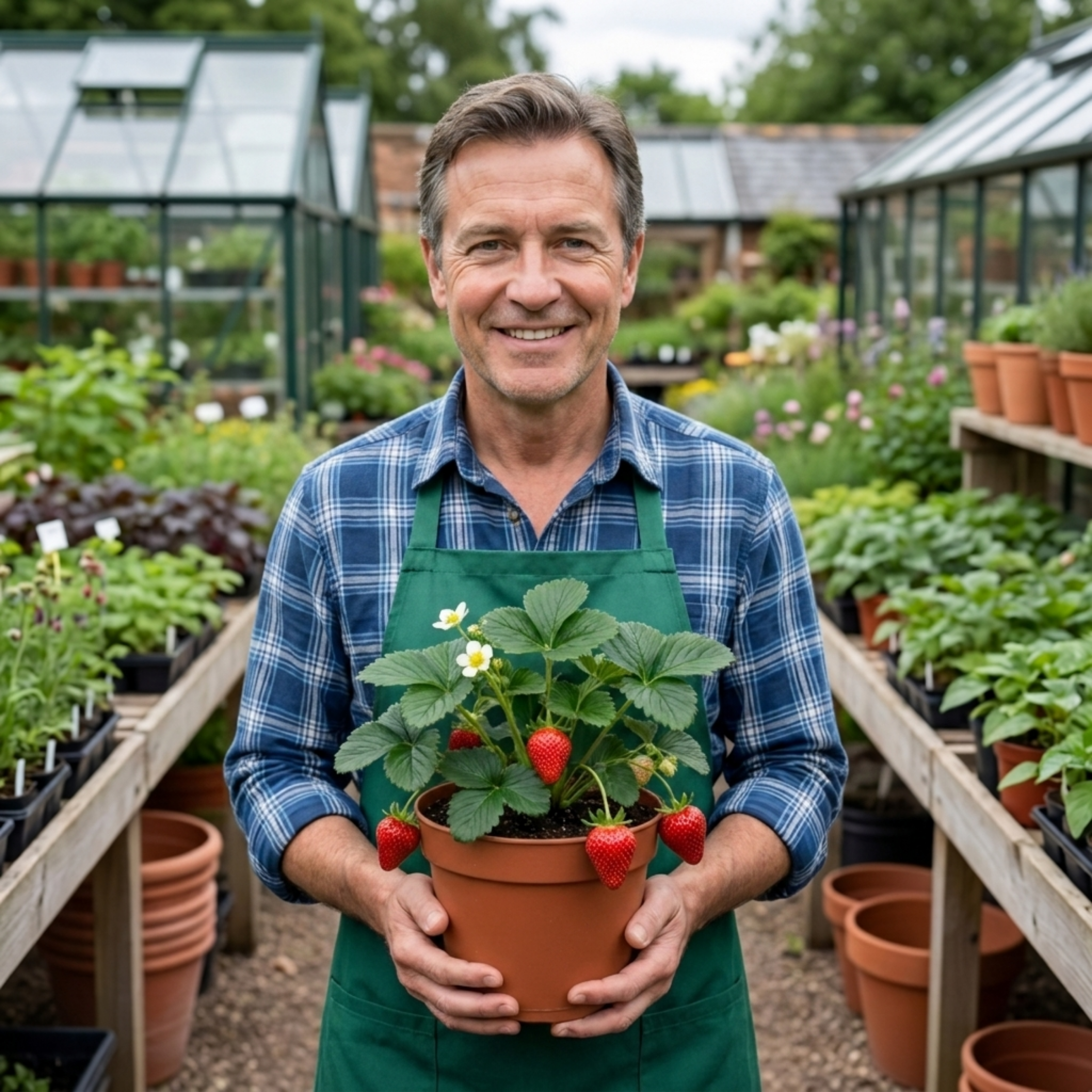 Strawberry ‘Loran’ — Perennial Fruit Plant, 1L Pot (Set of 3 or 6)