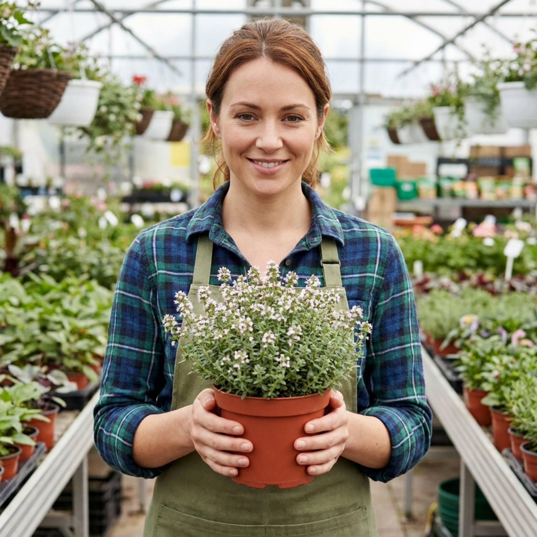 Thymus ‘Precompa Thyme’ — Hardy Evergreen Perennial Herb, Bee-Friendly, 1L Pot (Set of 3 or 6)