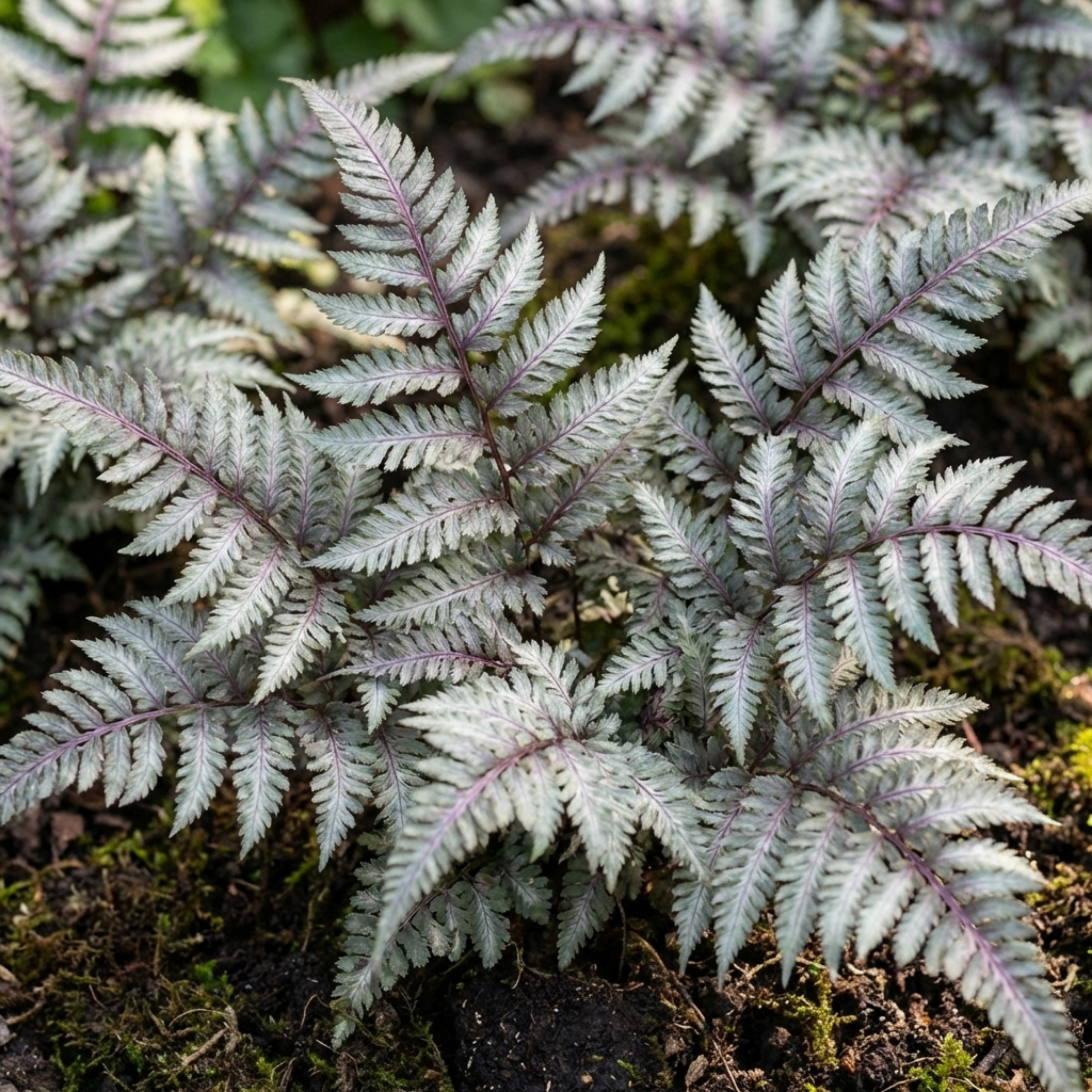 Japanese ‘Painted’ — Hardy Deciduous Perennial Fern, 1L Pot (Set of 3 or 6)