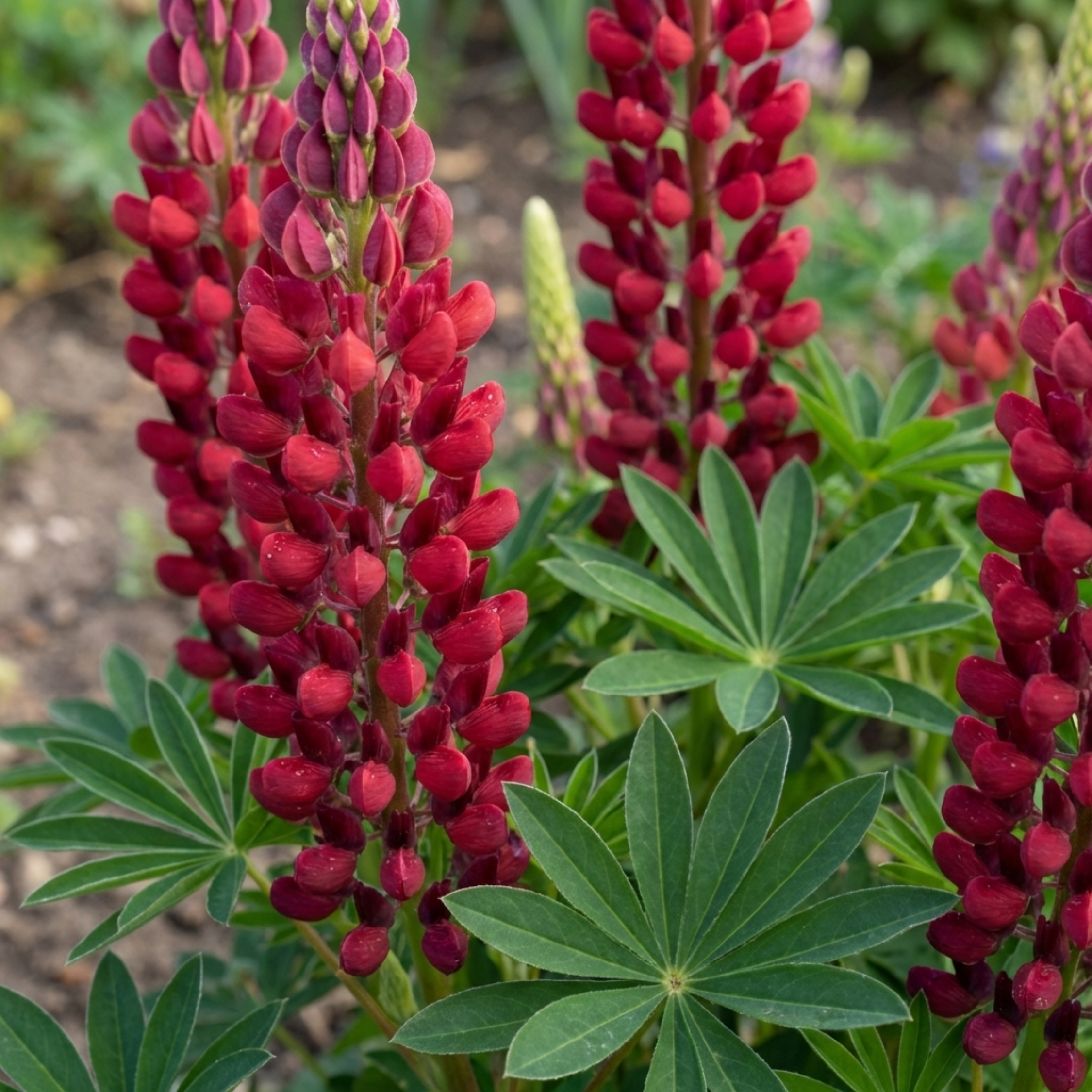 Lupin ‘Legendary Red’ — Herbaceous Perennial, Bee-Friendly, 1L Pot (Set of 3 or 6)