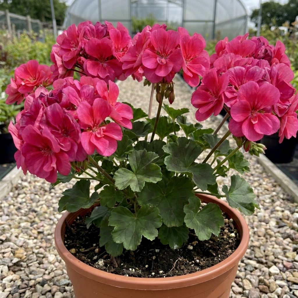 Pelargonium ‘Calliope Deep Rose’ — Tender Perennial (grown as bedding), Bee-Friendly, 5L Pot