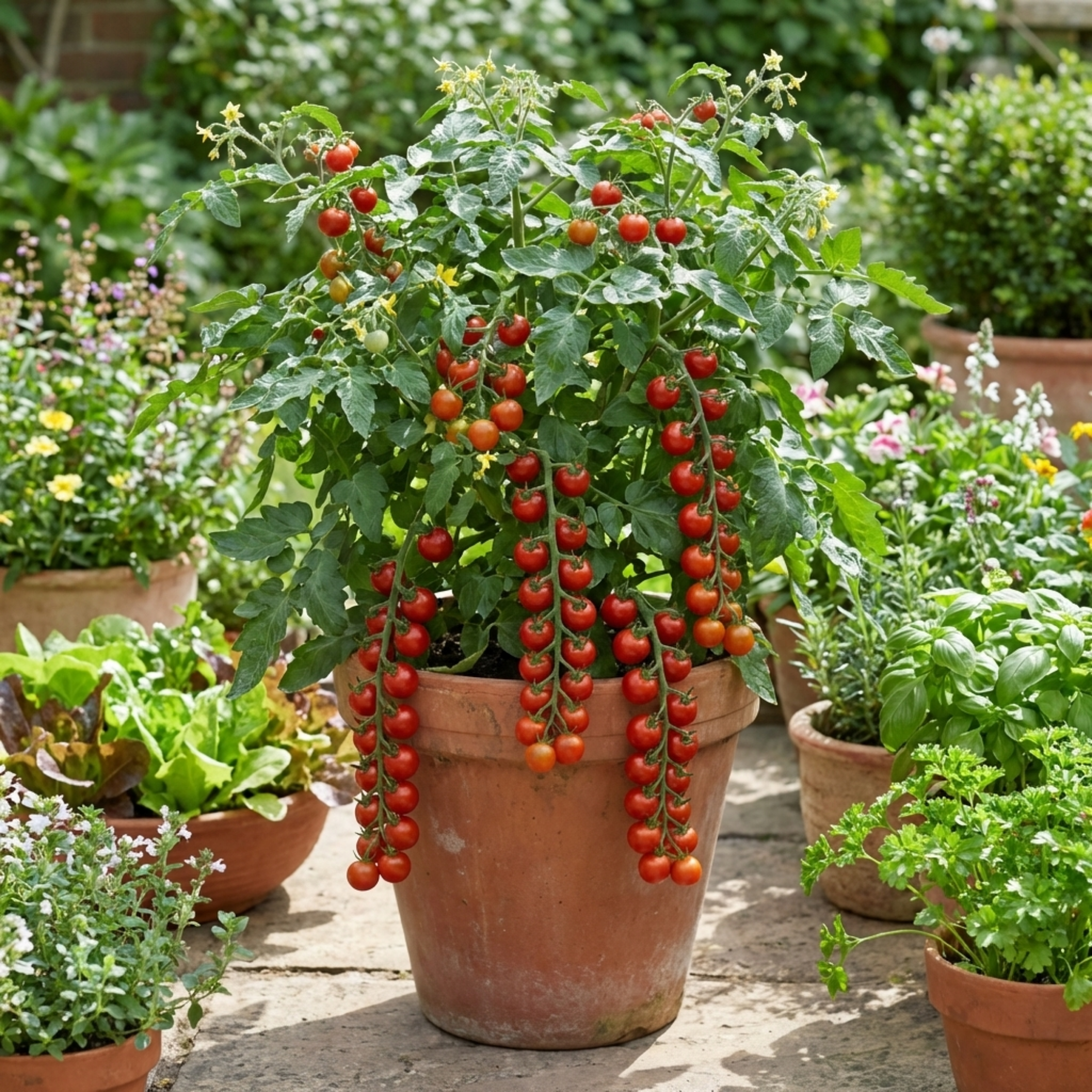 Tomato ‘Sweet Million’ — Fruit Plant / Tender Annual, 10.5cm Pot (Set of 3 or 6)