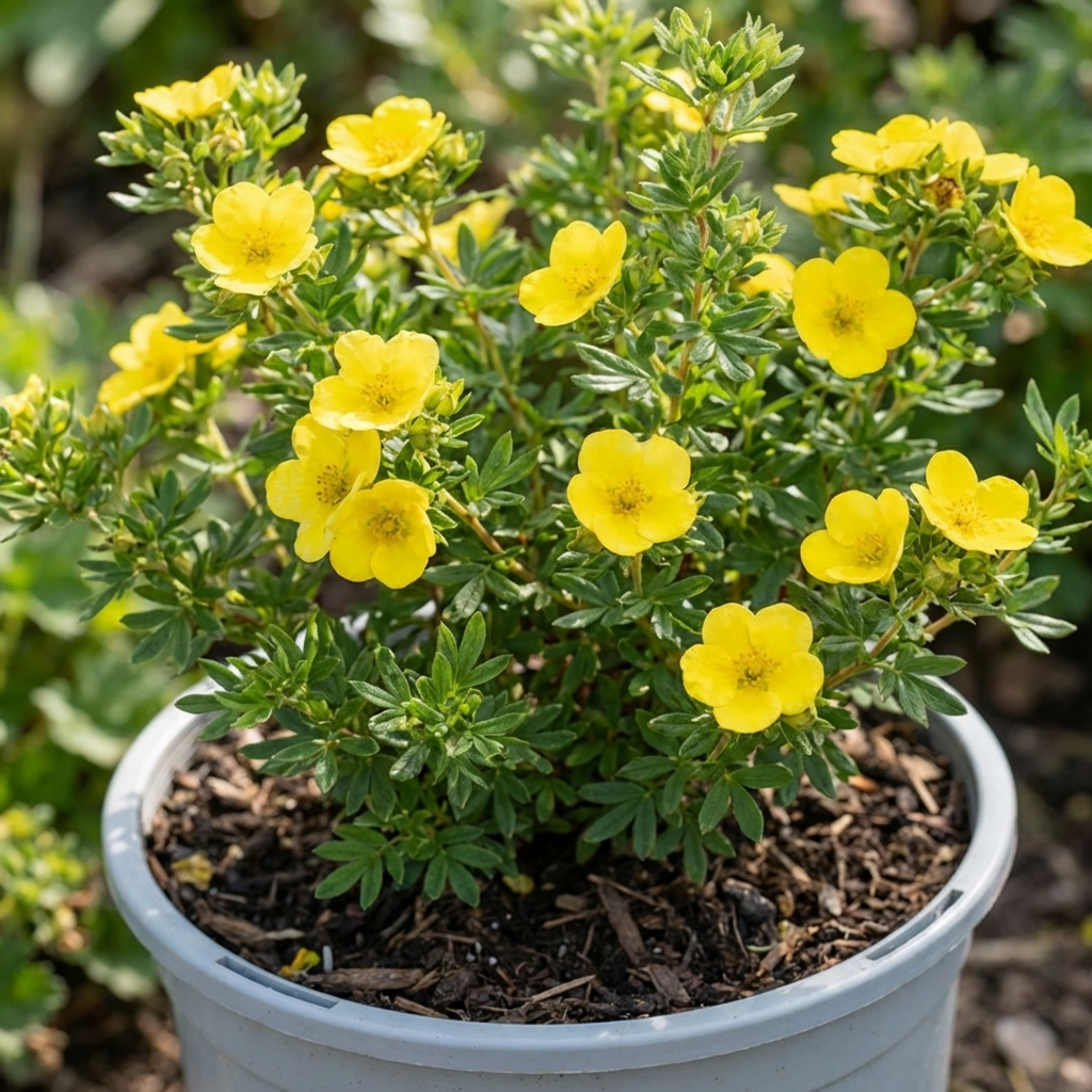 Potentilla ‘Goldfinger’ — Deciduous Shrub, Bee-Friendly, 2L Pot