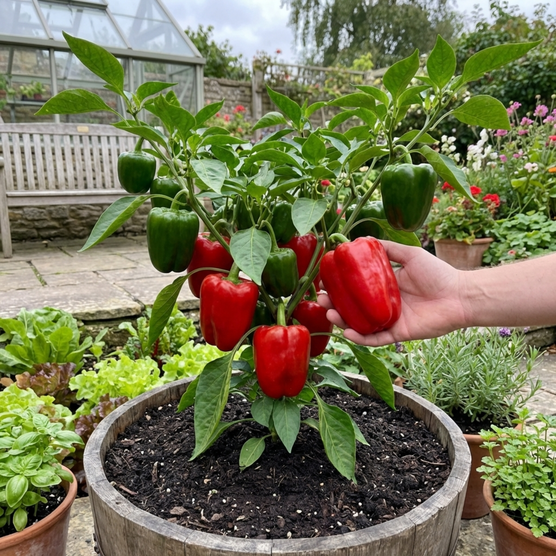 Sweet Pepper 'Red King' — Edible Annual, 10.5cm Pot (Set of 6)