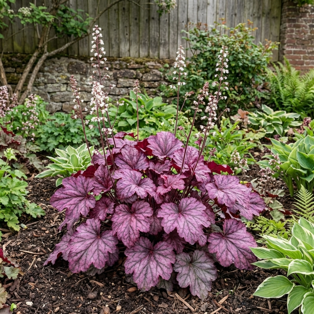 Heuchera ‘Wild Rose’ — Hardy Evergreen Perennial, Bee-Friendly, 2L Pot