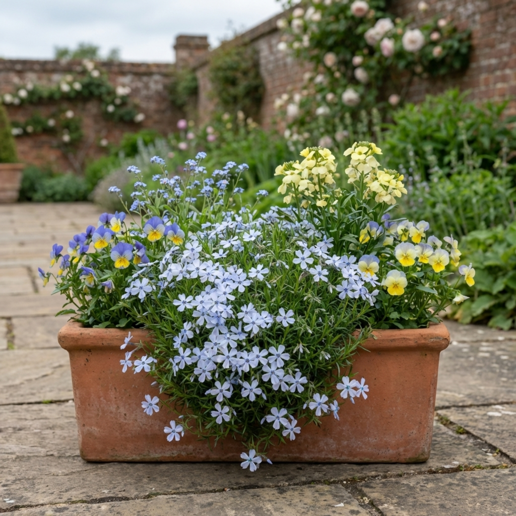 Phlox ‘Emerald Cushion Blue Alpine’ — Hardy Evergreen Perennial, Bee-Friendly, 1L Pot (Set of 3 or 6)