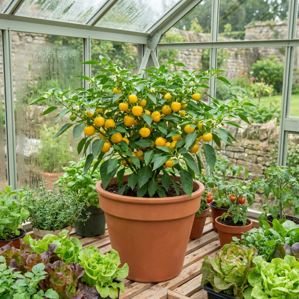 Sweet ‘Pepper Snack Yellow’ — Tender Annual Vegetable, 10.5cm Pot (Set of 3 or 6)
