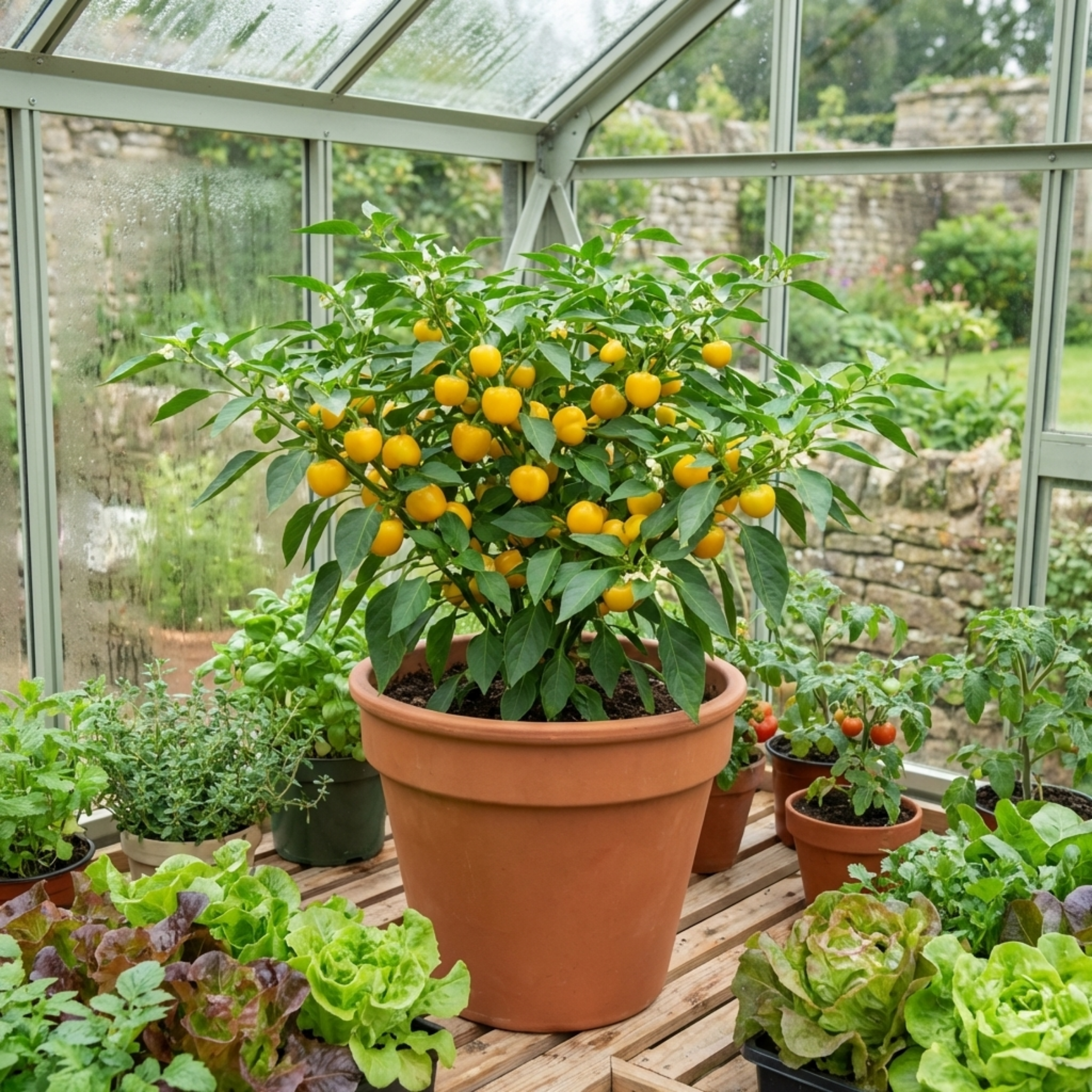 Sweet ‘Pepper Snack Yellow’ — Tender Annual Vegetable, 10.5cm Pot (Set of 3 or 6)