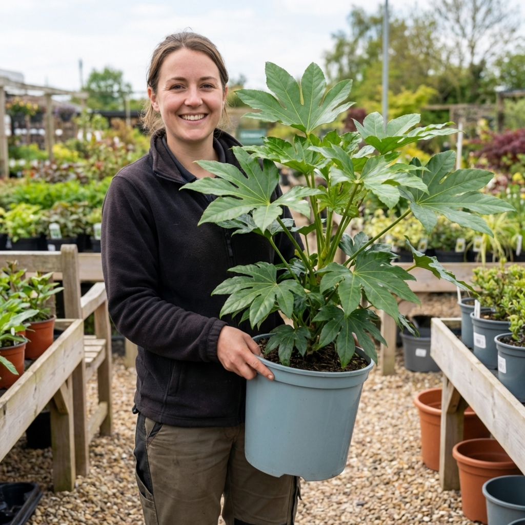 Fatsia japonica — Japanese Aralia, Hardy Evergreen Shrub, 7.5L Pot