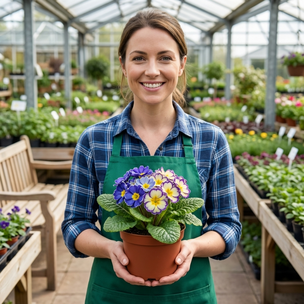Primula ‘Chameleon Blue’ — Hardy Perennial, Bee-Friendly, 1L Pot (Set of 3 or 6)