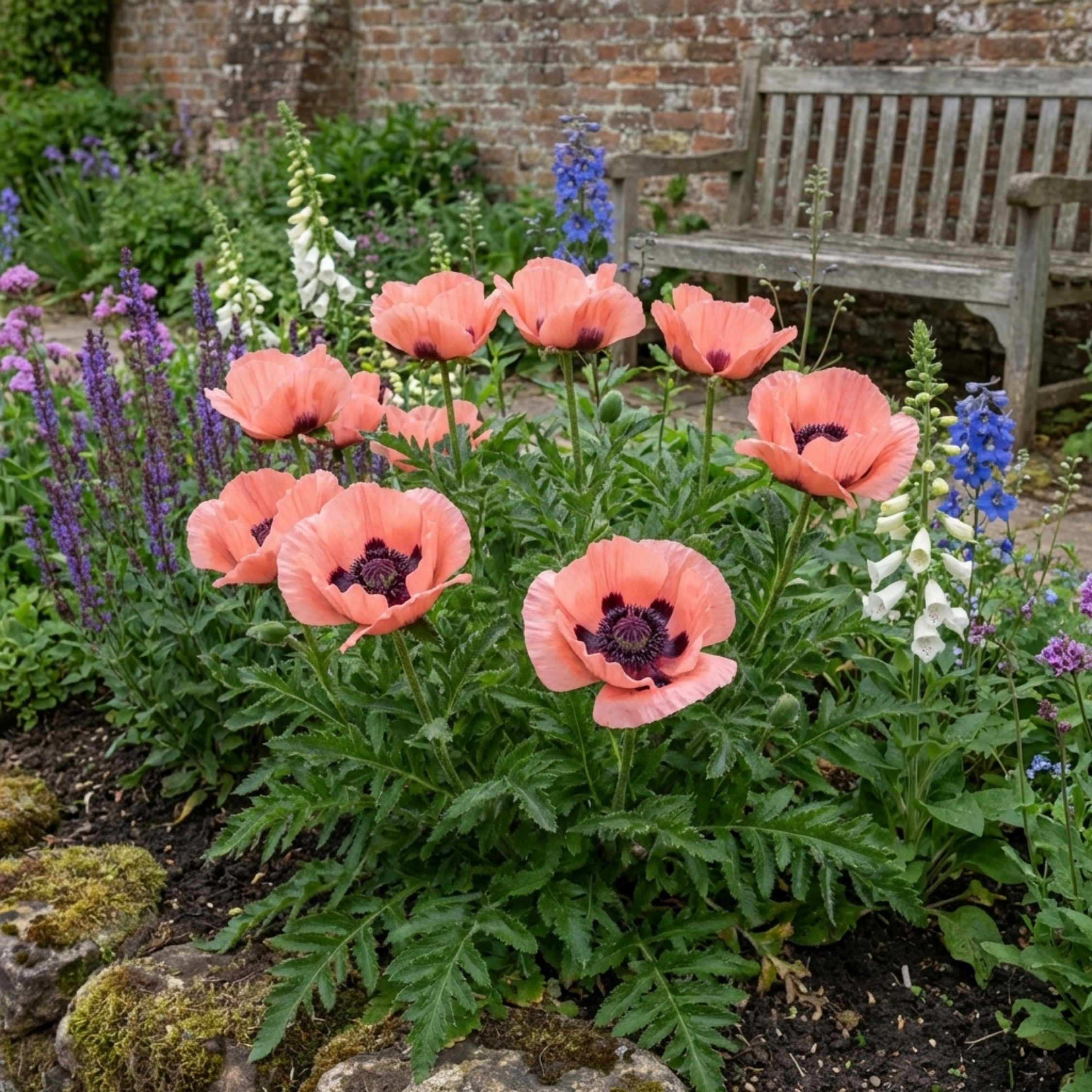 Papaver ‘Orientale Victoria Louise’ — Hardy Perennial, Bee-Friendly, 1L Pot (Set of 3 or 6)