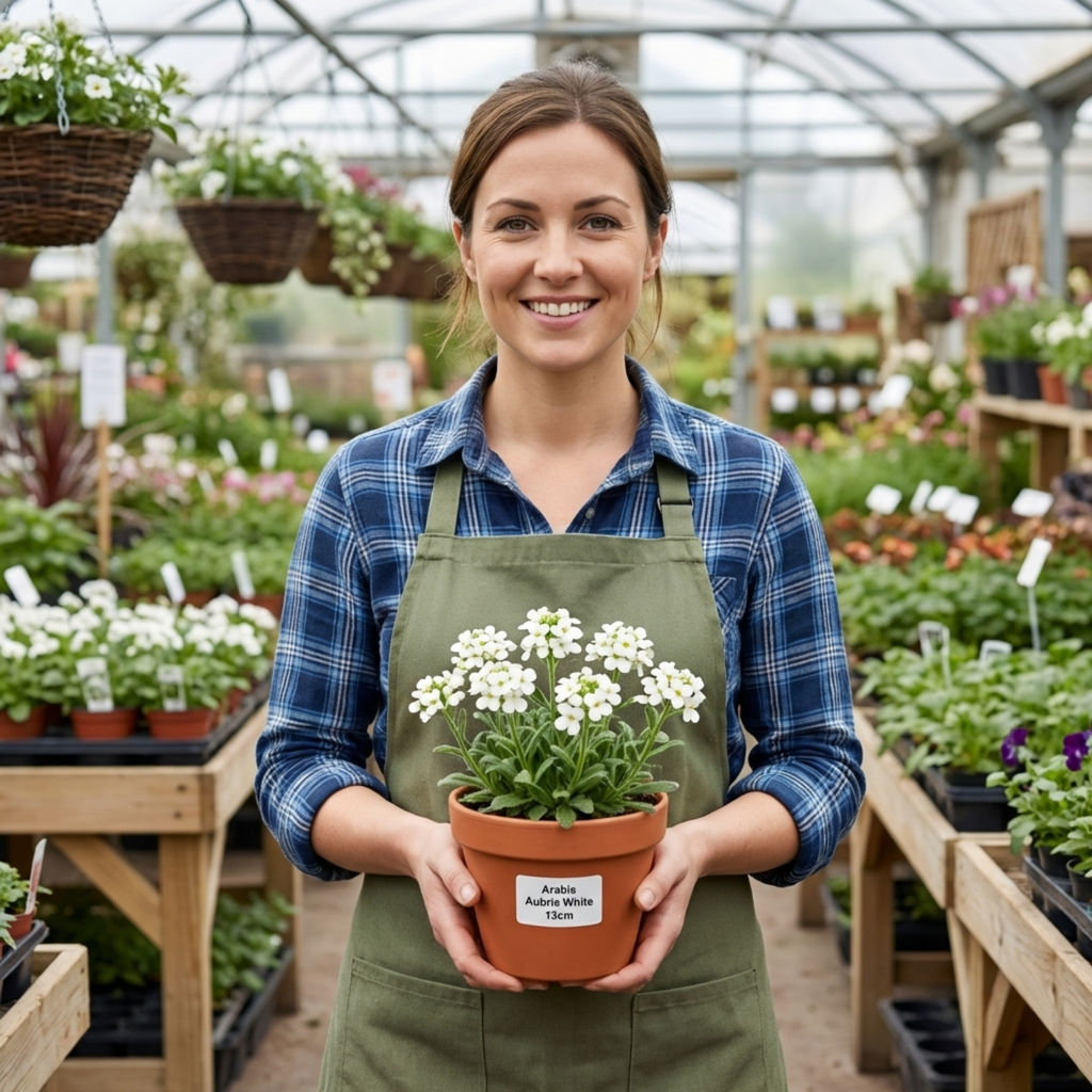 Arabis ‘Aubris White’ — Evergreen Alpine Perennial, 1L Pot (Set of 3 or 6)