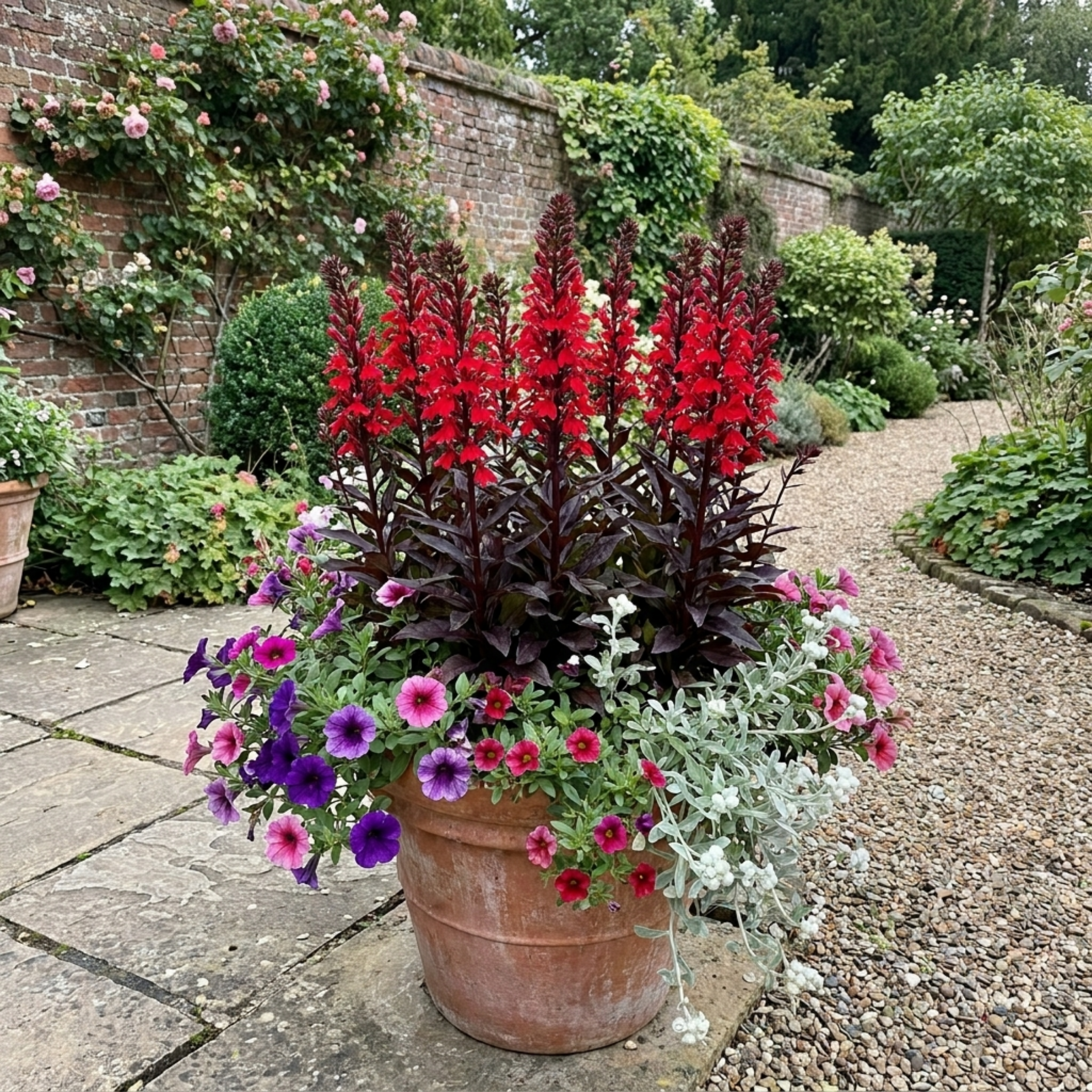 Lobelia ‘Starship Bronze Leaf’ — Hardy Perennial, Bee-Friendly, 1L Pot (Set of 3 or 6)