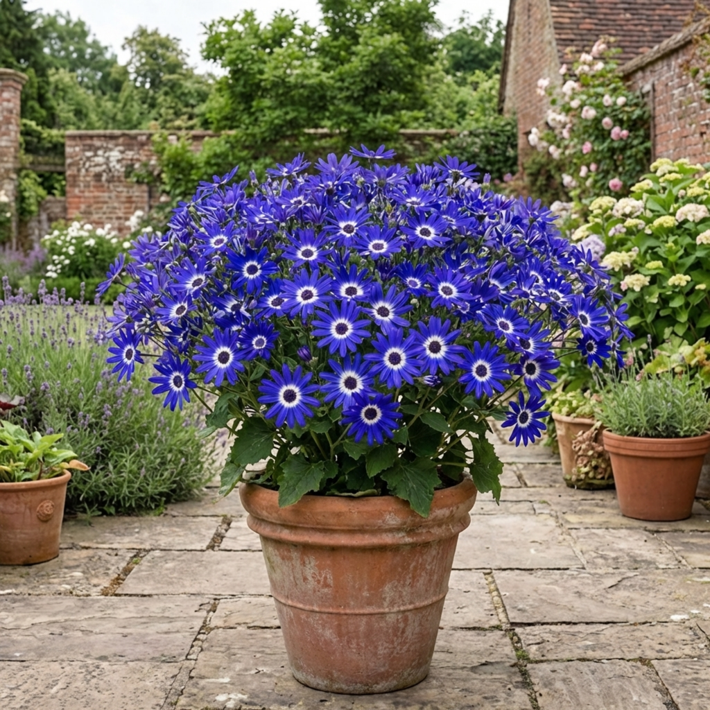 Senetti ‘Kobalt Blue Pericallis Daisy’ — Bedding Plant, Bee-Friendly, 17cm Pot