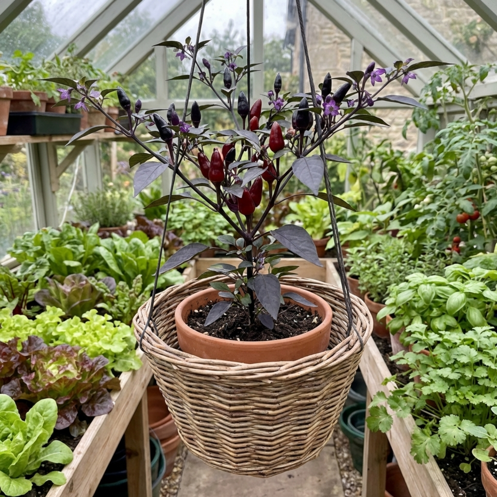 Chilli 'Zimbabwe Black' — Edible Annual, 10.5cm Pot (Set of 3 or 6)