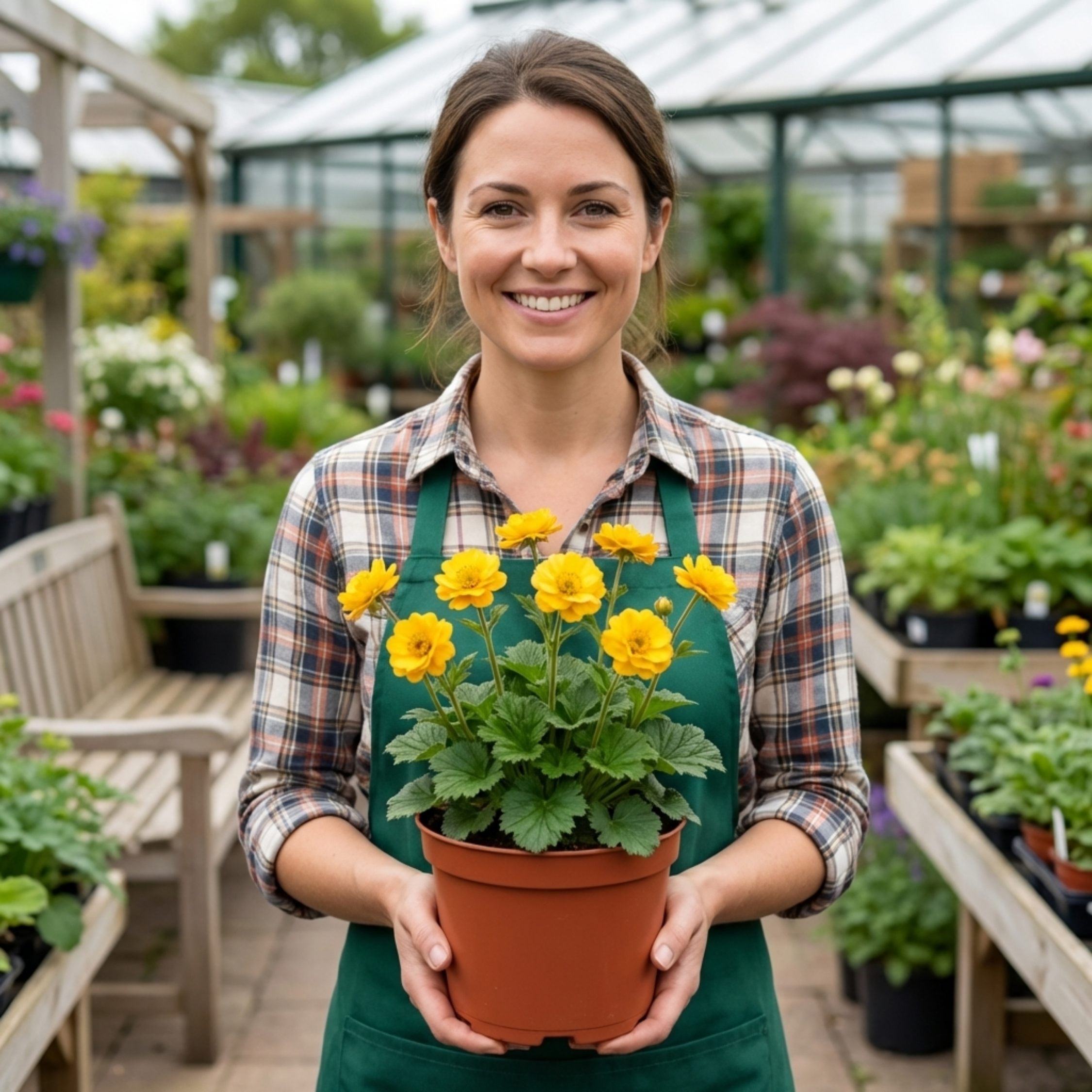 Geum ‘Lady Stratheden’ — Hardy Herbaceous Perennial, Bee-Friendly, 1L Pot (Set of 3 or 6)