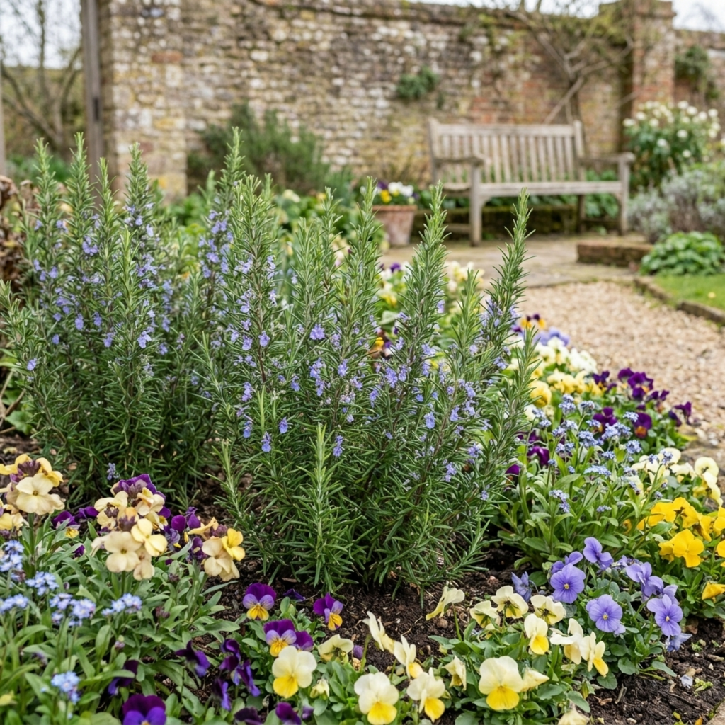 Rosemary (Salvia rosmarinus) — Hardy Evergreen Perennial Herb, Bee-Friendly, 1L Pot (Set of 3 or 6)