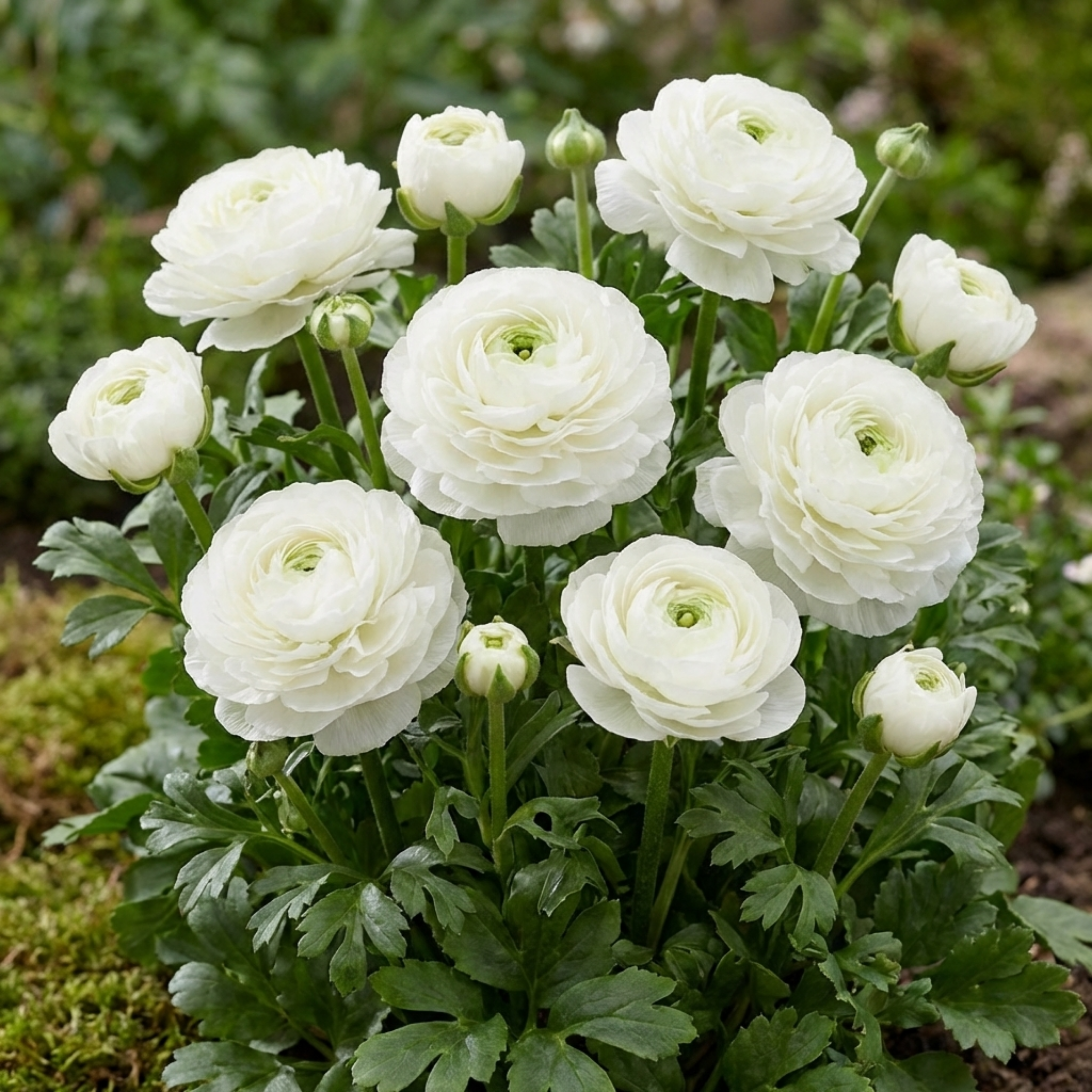 Ranunculus ‘Vortex White’ — Tuberous Herbaceous Perennial, Bee-Friendly, 1L Pot (Set of 3 or 6)