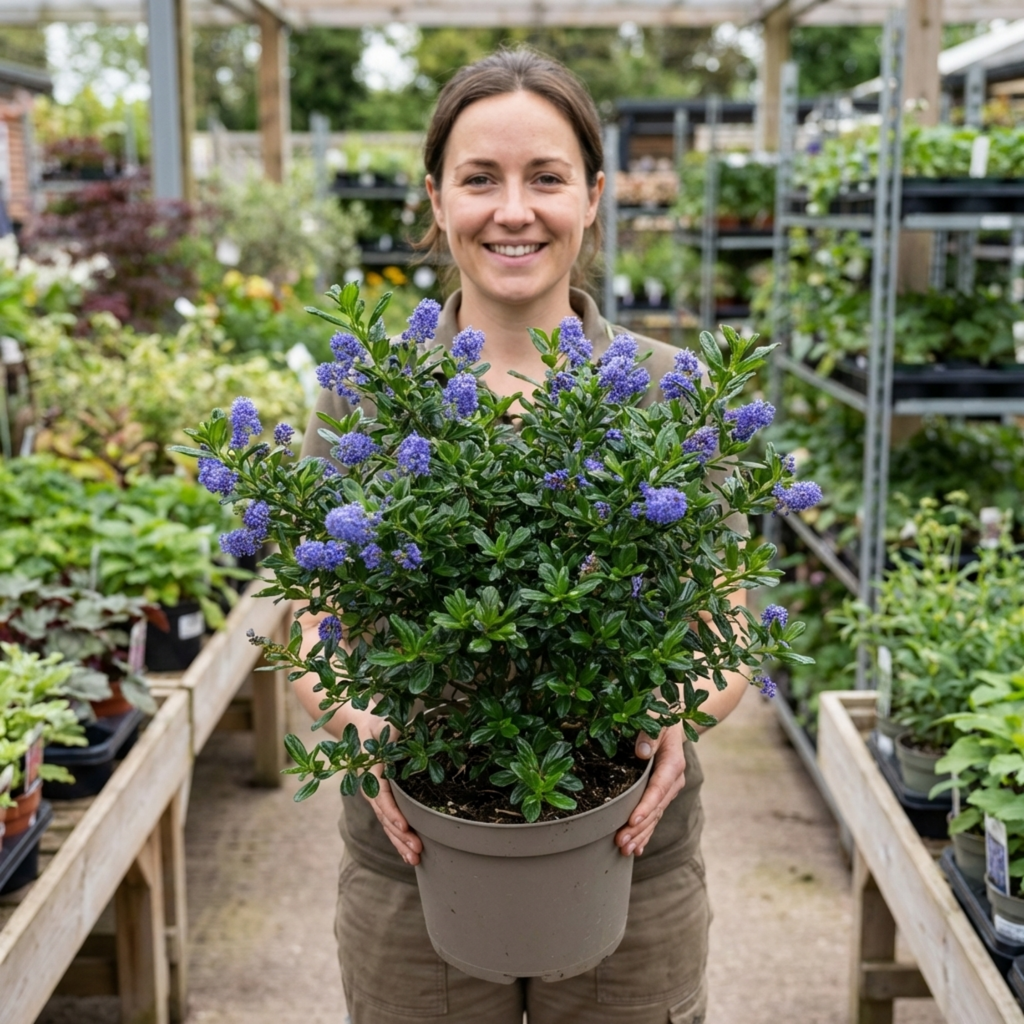 Ceanothus ‘Cool Blue’ — Evergreen Shrub, Bee-Friendly, 3L Pot