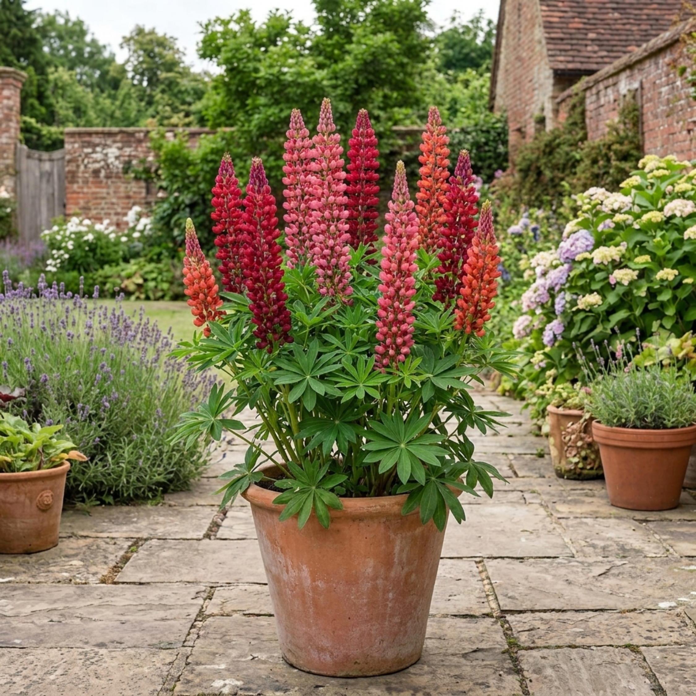 Lupin ‘Legendary Red Shades’ — Herbaceous Perennial, Bee-Friendly, 3L Pot