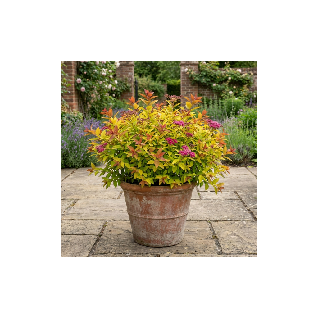 Spiraea ‘Goldflame’ — Deciduous Shrub, Bee-Friendly, 17cm Pot