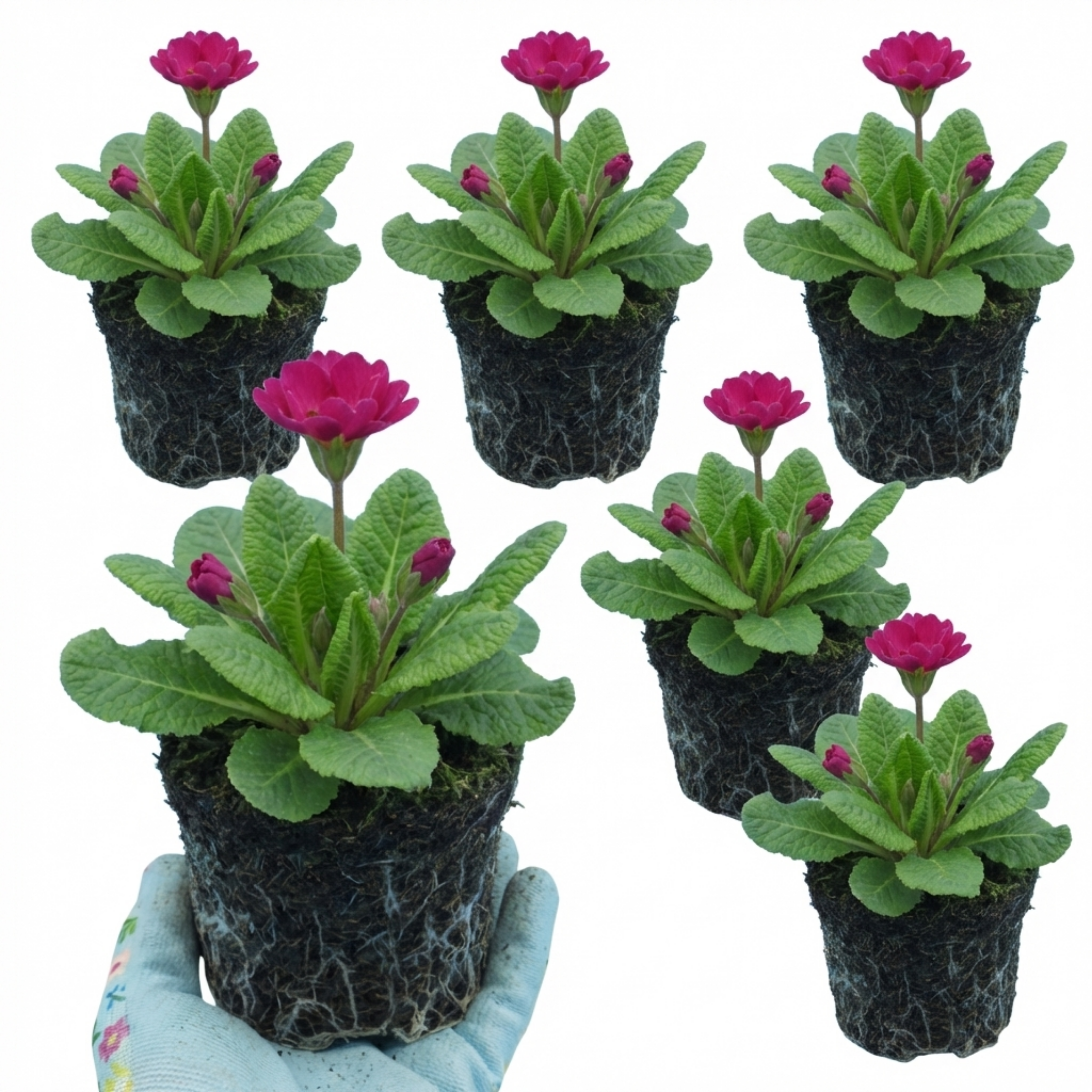 Primula ‘Denticulata Deep Rose’ — Hardy Perennial, Bee-Friendly, 1L Pot (Set of 3 or 6)
