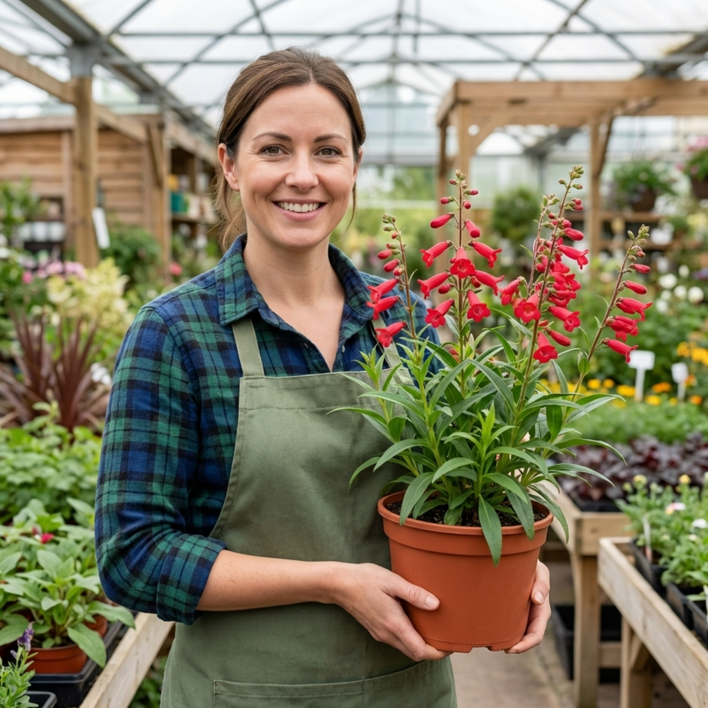 Penstemon ‘Red’ — Semi-evergreen Herbaceous Perennial, Bee-Friendly, 1L Pot (Set of 3 or 6)