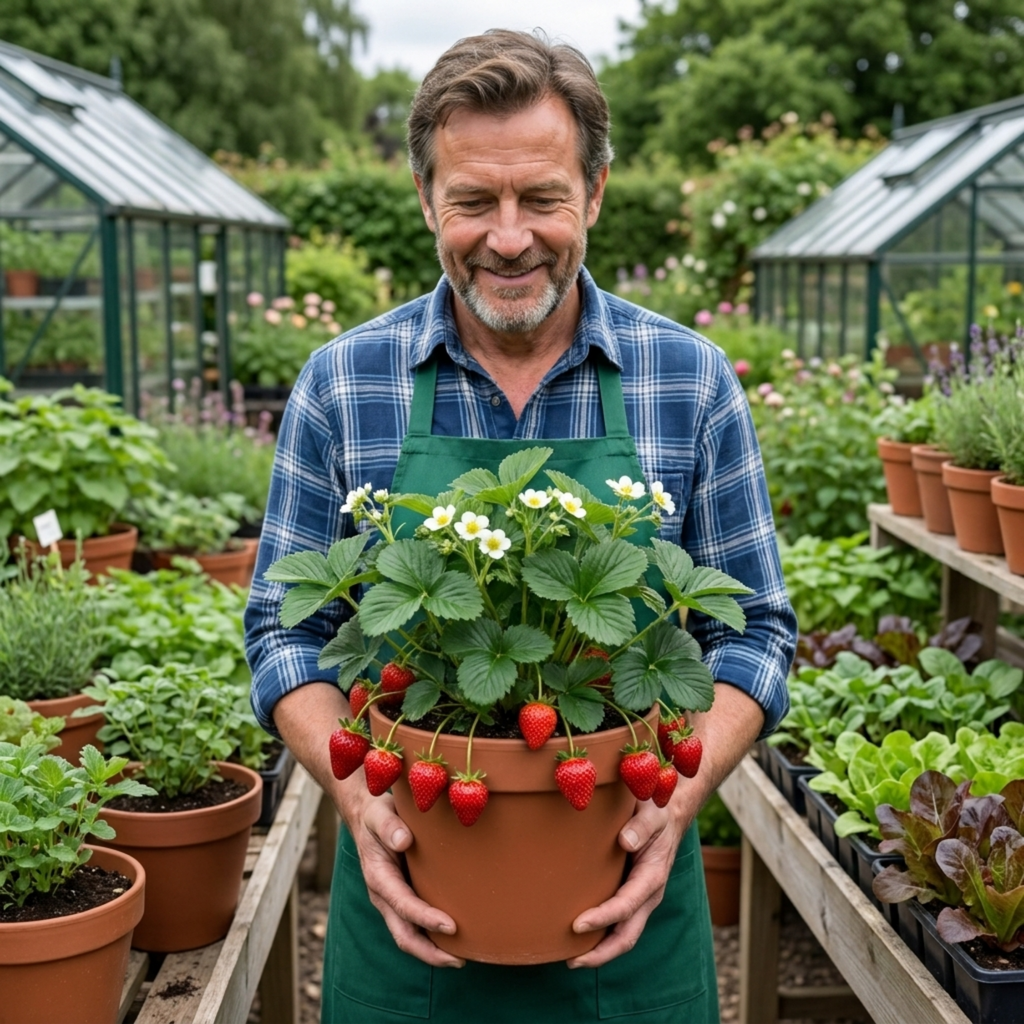 Strawberry ‘Delizz’ — Perennial Fruit Plant, 1L Pot (Set of 3 or 6)