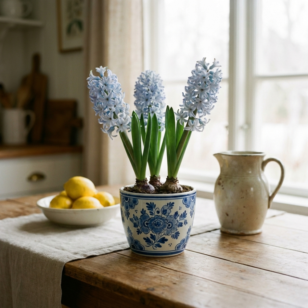 Hyacinth 'Light Blue' — Hardy Bulb, Bee-Friendly, 1L Pot (3 bulbs per pot, Set of 3)