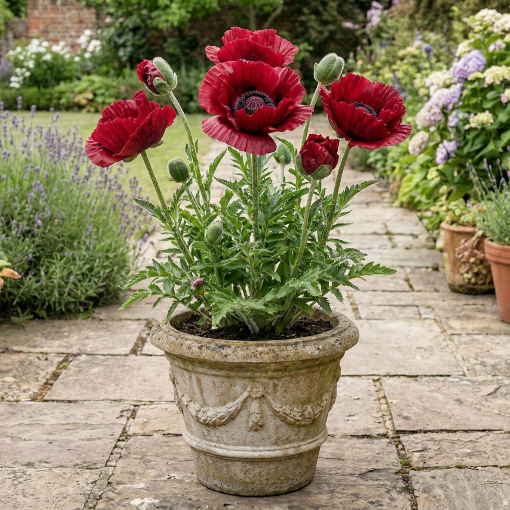 Papaver ‘Red Rumble’ — Hardy Perennial, Bee-Friendly, 3L Pot