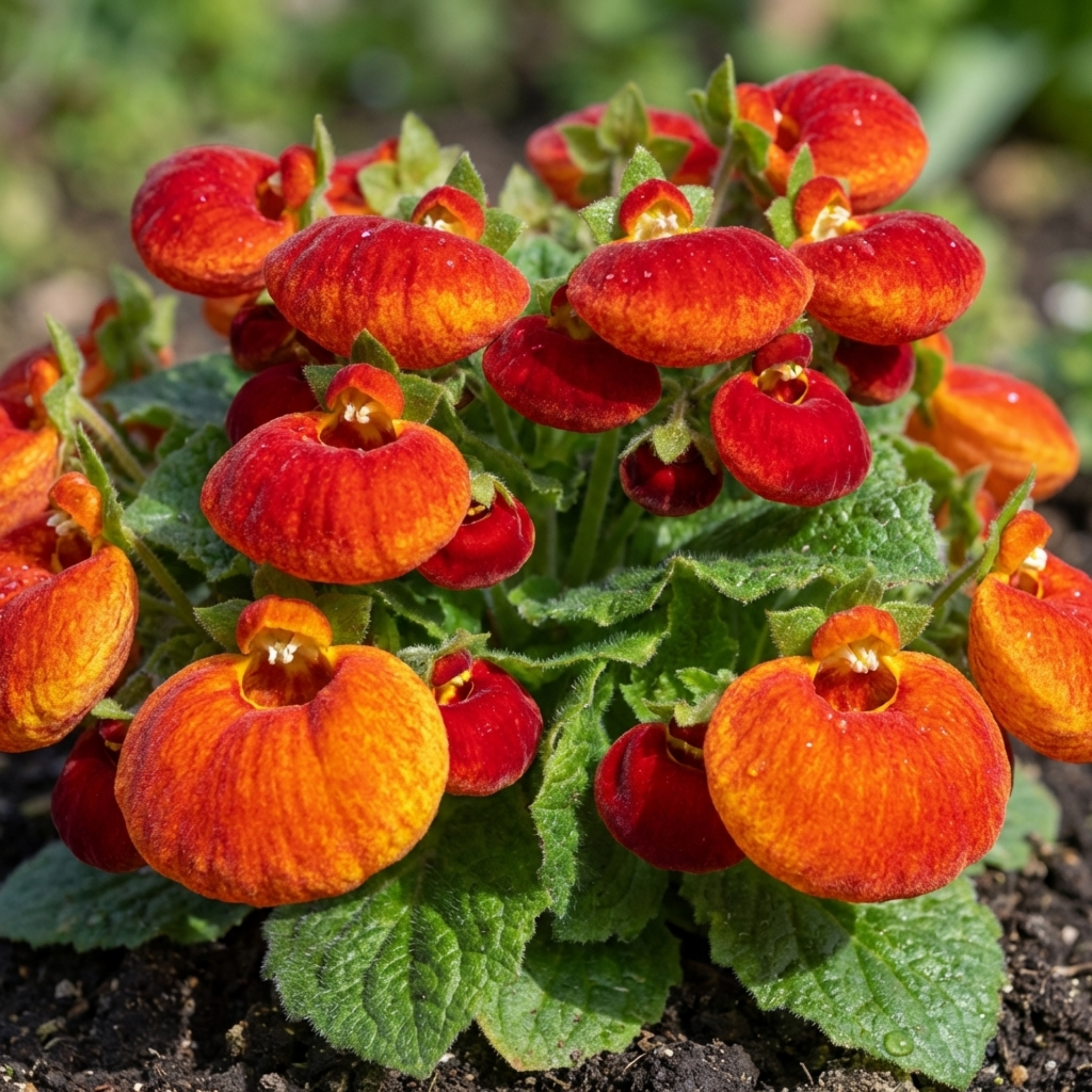 Calceolaria ‘Red Orange Bicolour’ — Hardy Perennial, 1L Pot (Set of 3 or 6)
