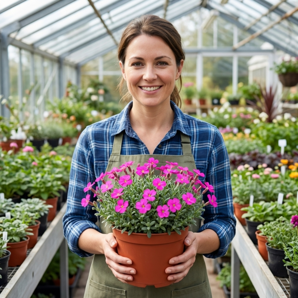 Aubrieta ‘Florado Neon Pink’ — Evergreen Alpine Perennial, 1L Pot (Set of 3 or 6)