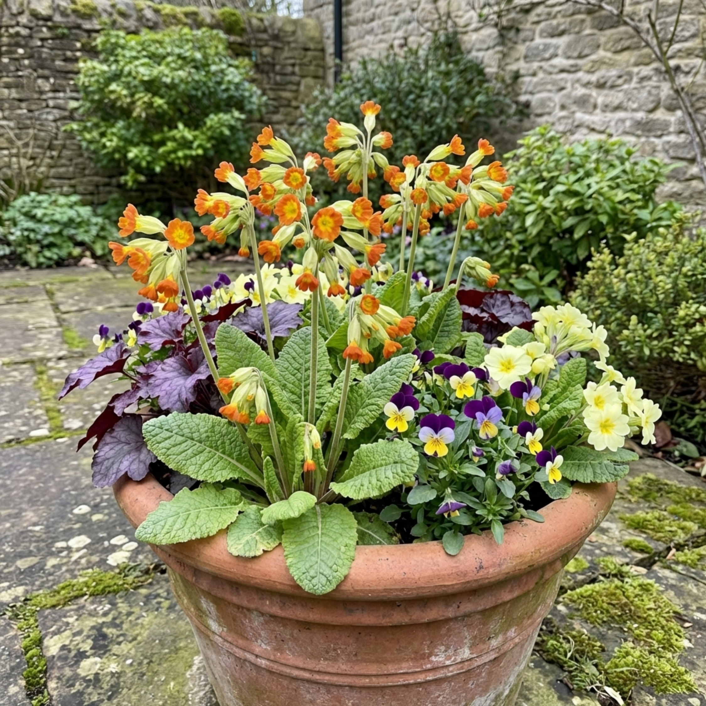 Primula veris 'Orange with Yellow' — Cowslip, Hardy Perennial, Bee-Friendly, 11cm Pot (Set of 3 or 6)