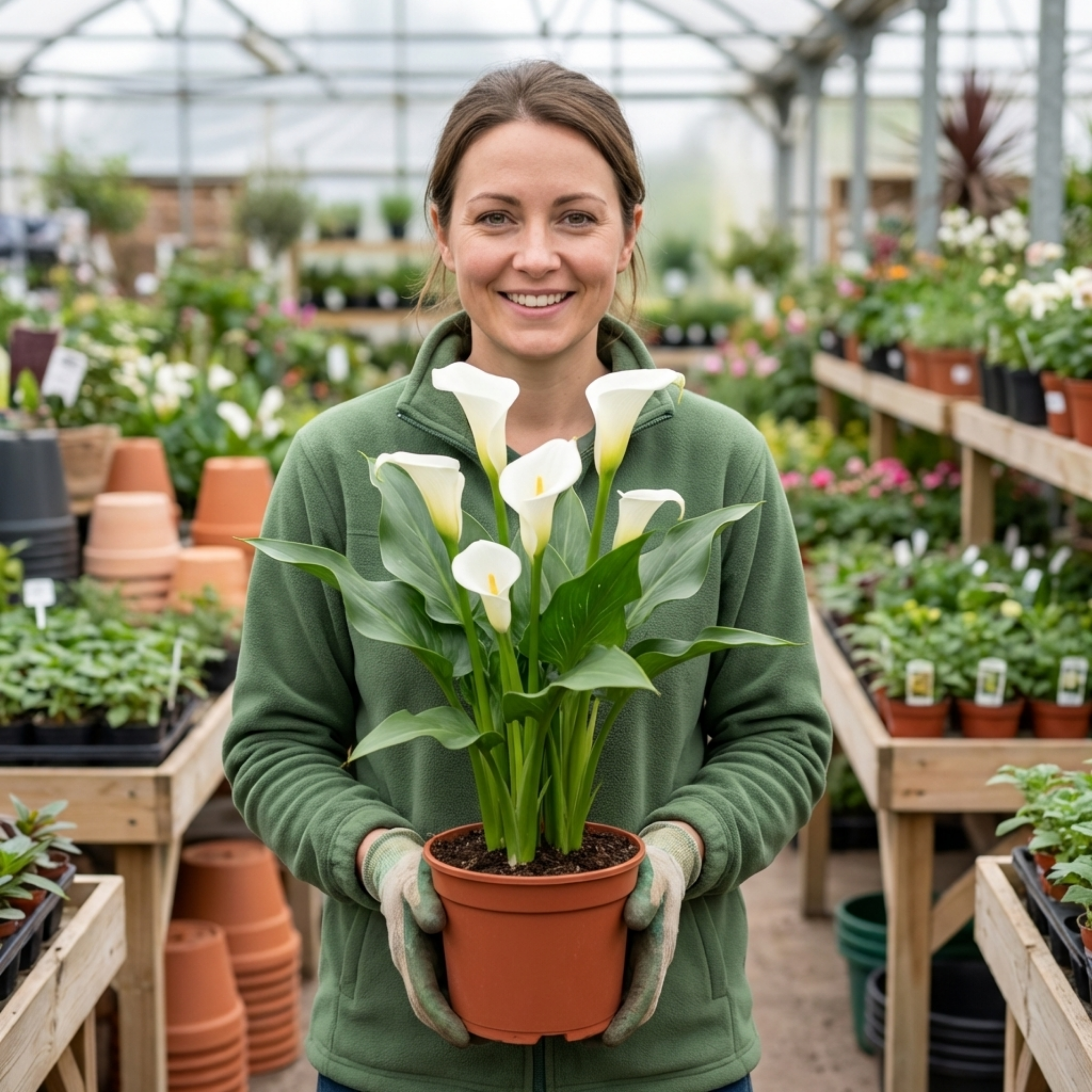 Zantedeschia ‘Snow White Live’ — Hardy Perennial, Bee-Friendly, 3L Pot