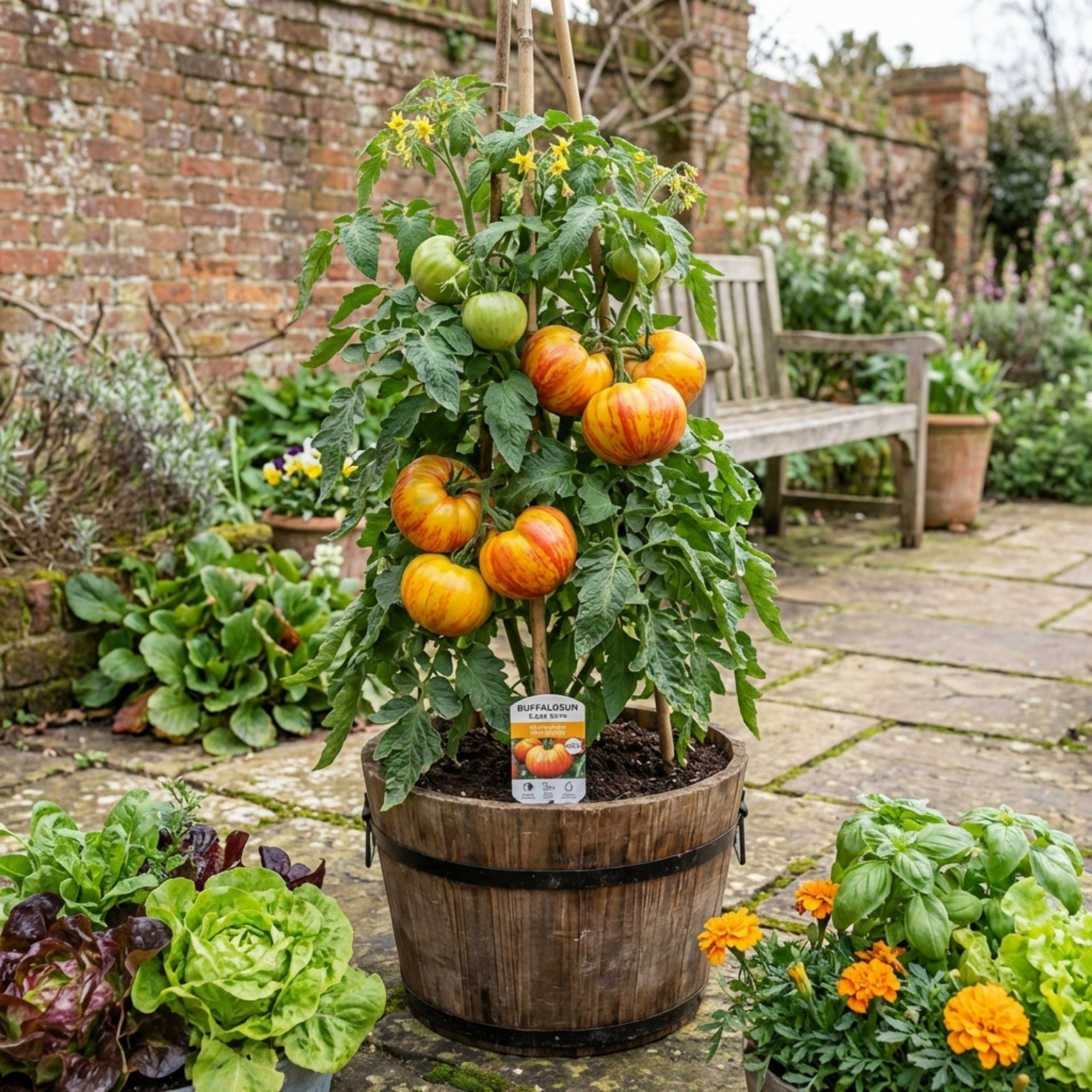 Tomato ‘Buffalosun’ — Fruit Plant / Tender Annual, 10.5cm Pot (Set of 3 or 6)