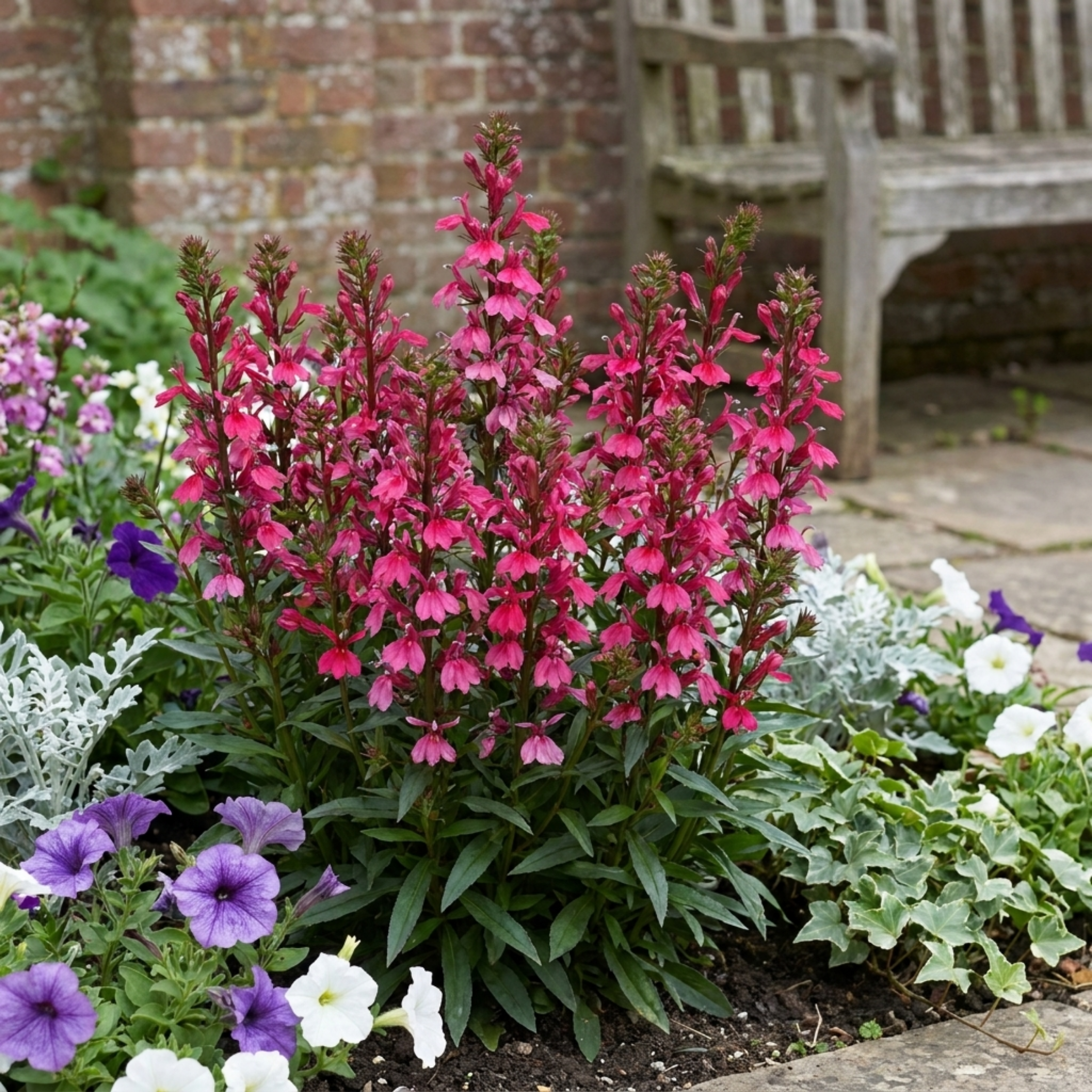 Lobelia ‘Starship Deep Rose’ — Hardy Herbaceous Perennial, Bee-Friendly, 1L Pot (Set of 3 or 6)