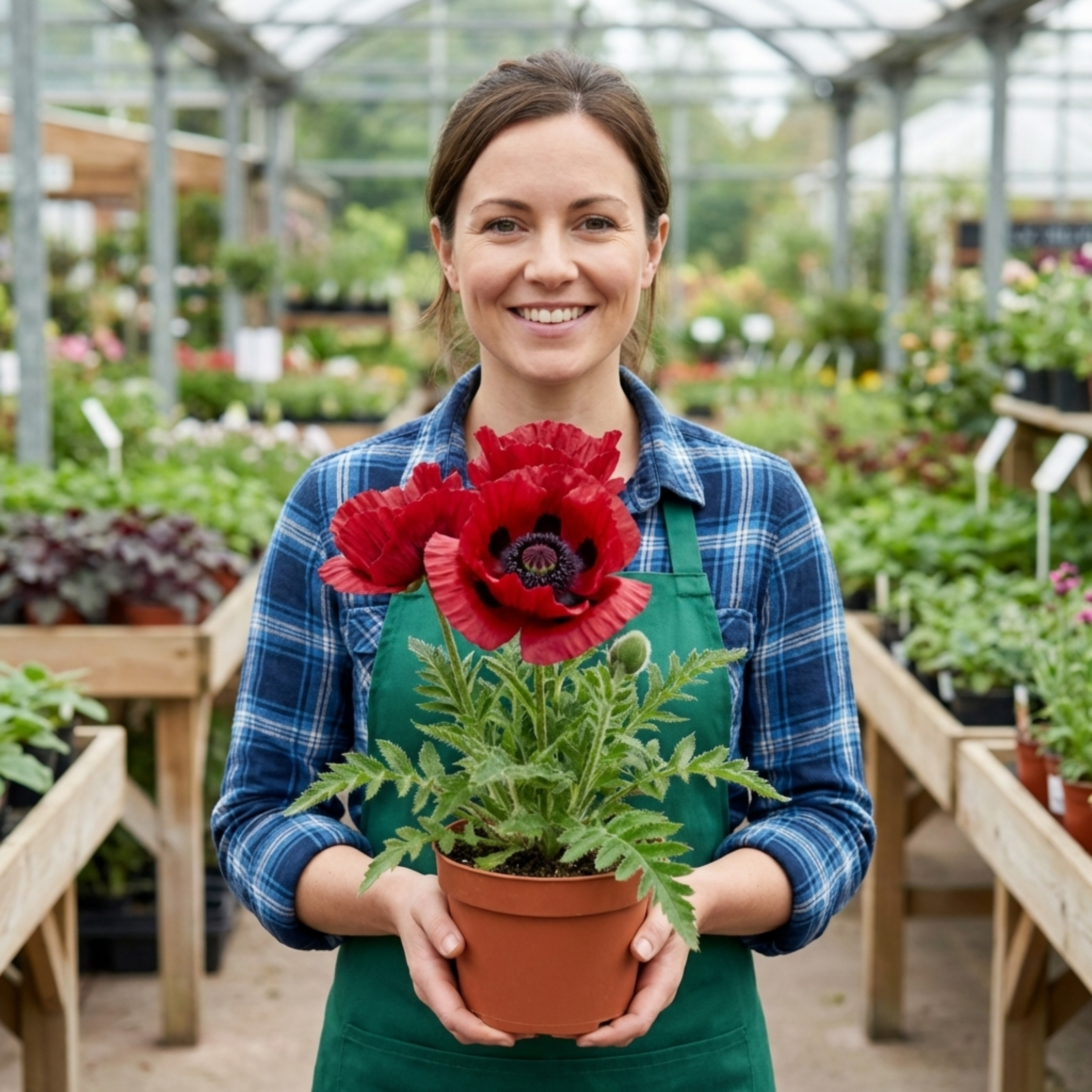 Papaver ‘Orientale Beauty of Livermere’ — Hardy Perennial, Bee-Friendly, 1L Pot (Set of 3 or 6)