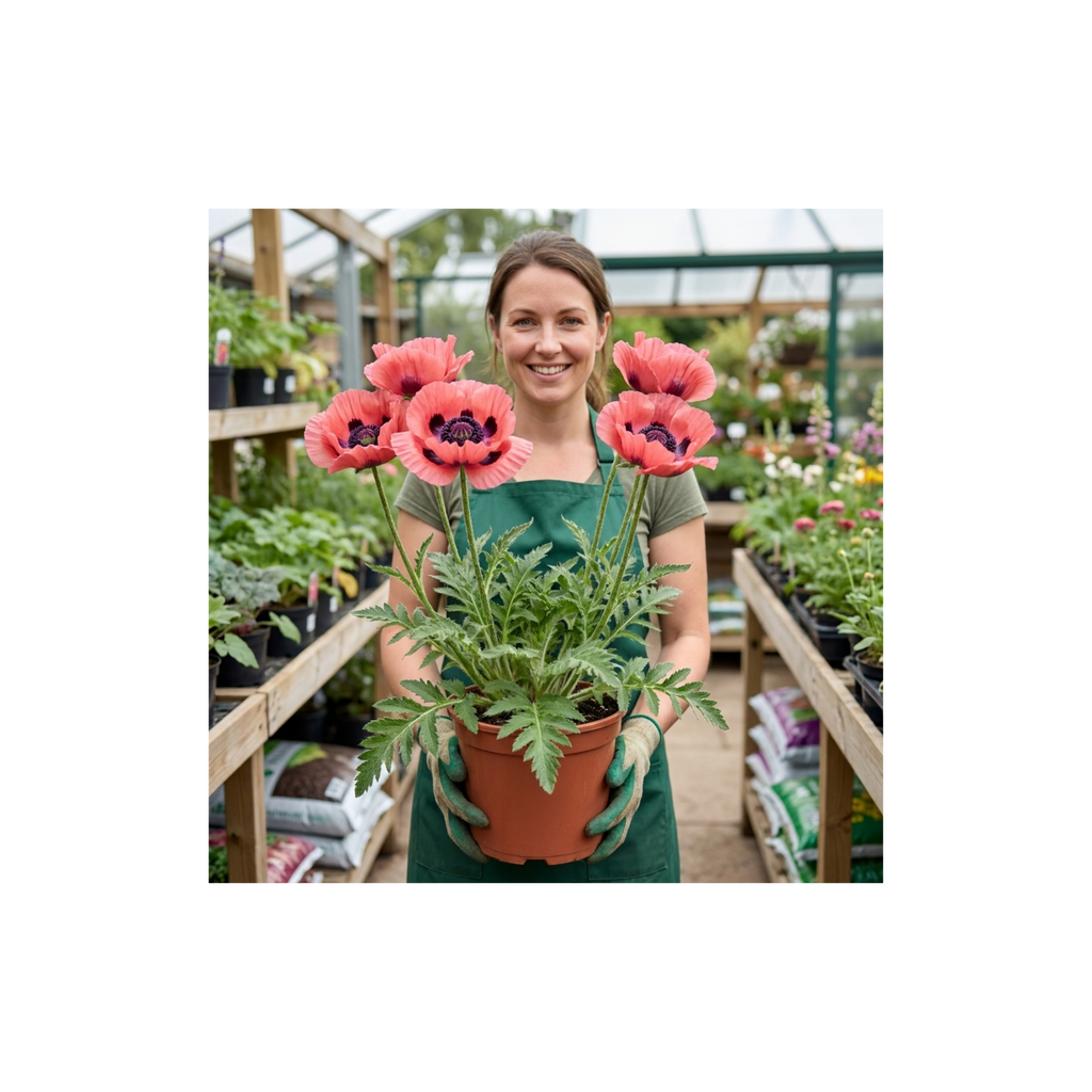Papaver ‘Orientale Waltzing Mathilde’ — Hardy Perennial, Bee-Friendly, 3L Pot