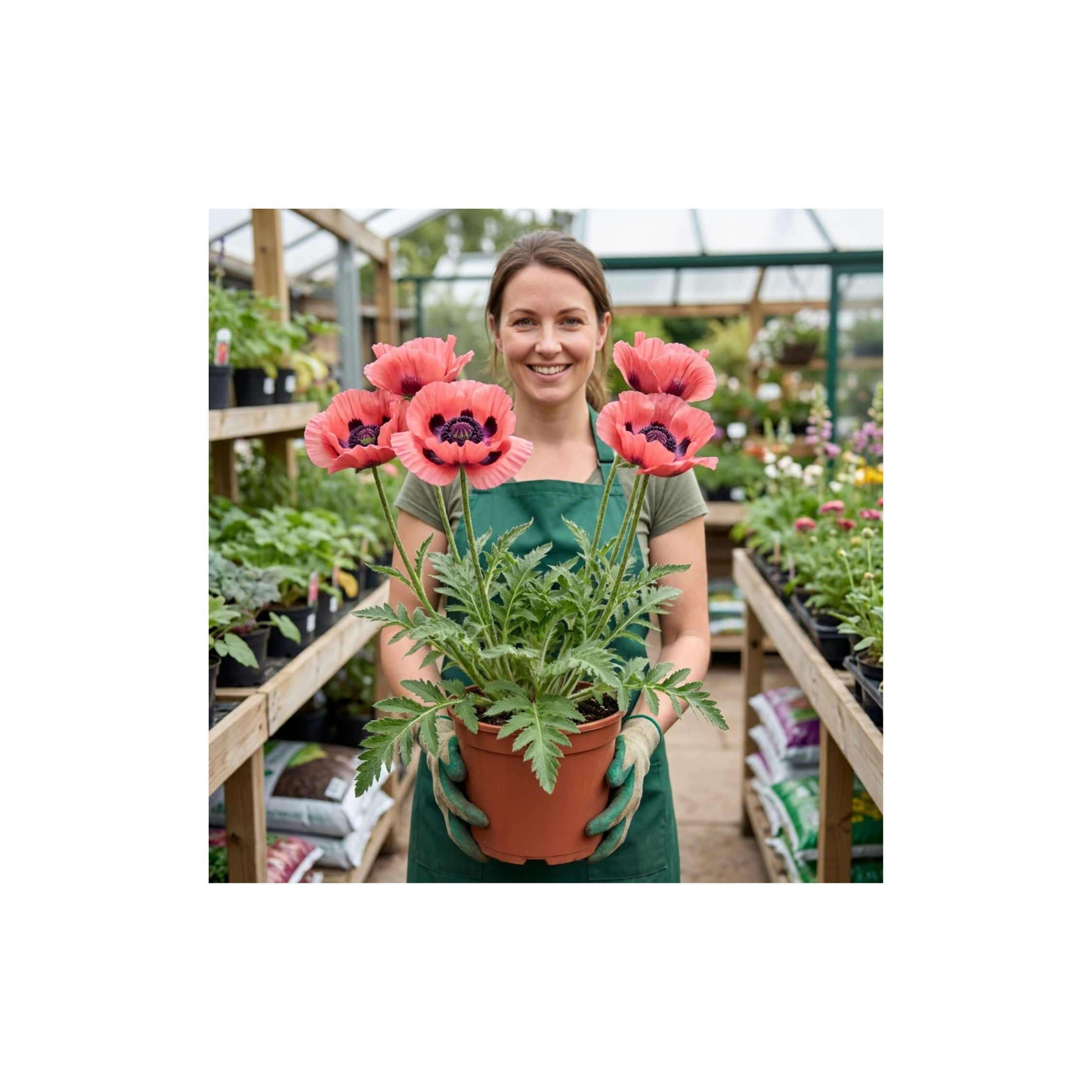 Papaver ‘Orientale Waltzing Mathilde’ — Hardy Perennial, Bee-Friendly, 3L Pot