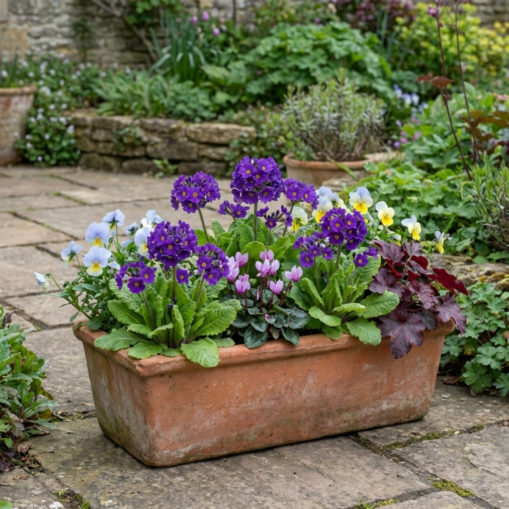 Primula ‘Little Queen Violet’ — Hardy Herbaceous Perennial, Bee-Friendly, 1L Pot (Set of 3 or 6)