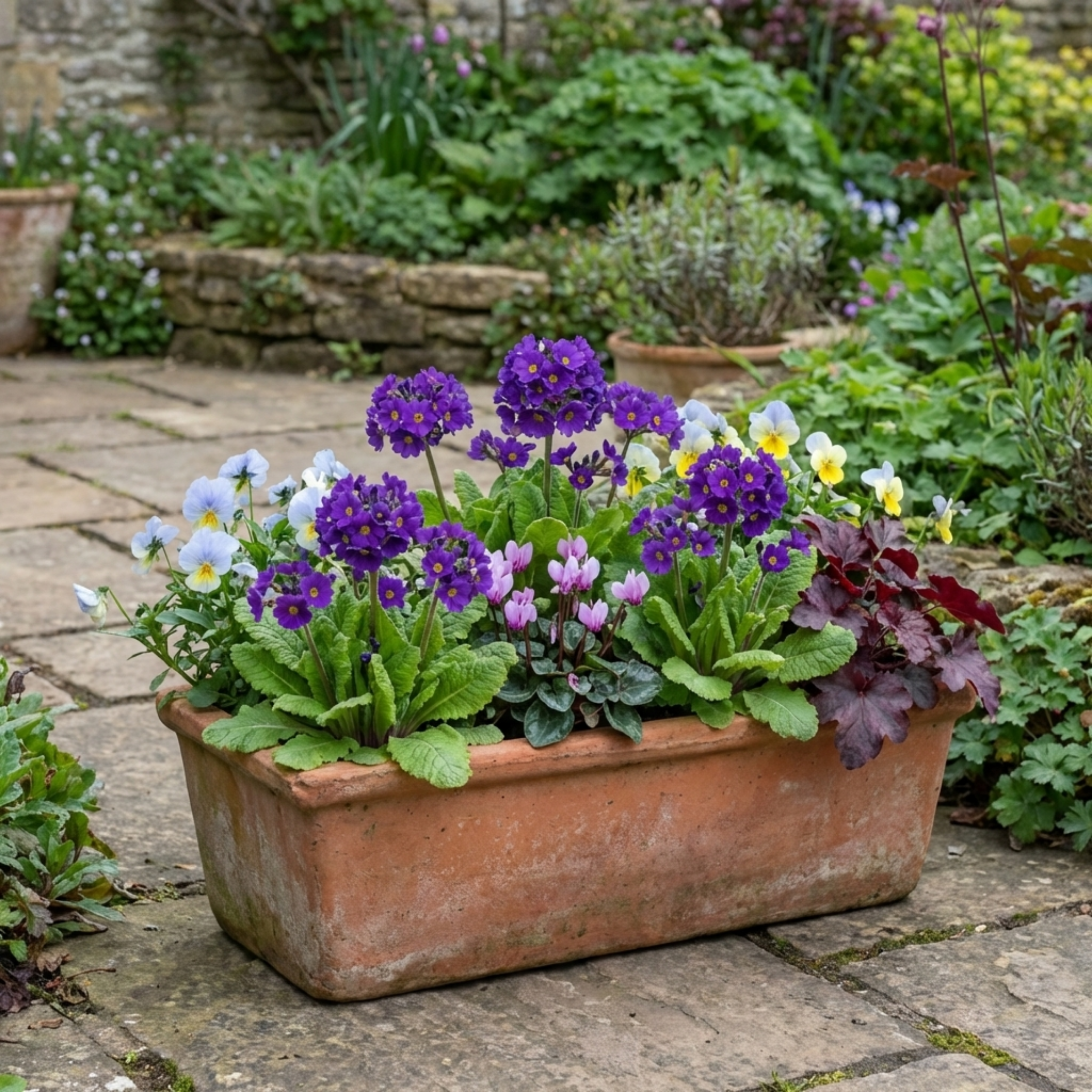 Primula ‘Little Queen Violet’ — Hardy Herbaceous Perennial, Bee-Friendly, 1L Pot (Set of 3 or 6)